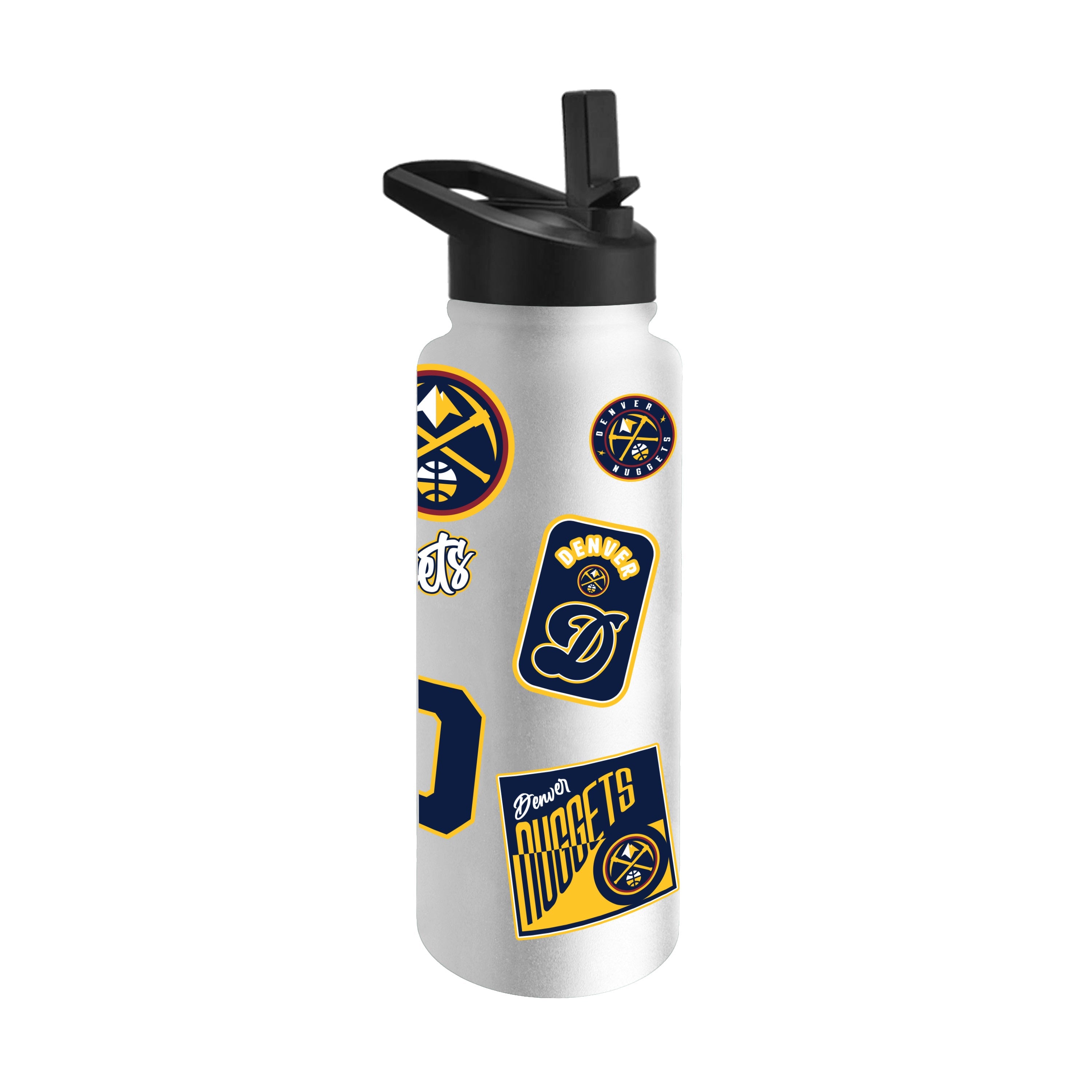 Denver Nuggets 34oz White Dreamweave Quencher Bottle - Sports Gifts, Sports Memorabilia, Sports Collectibles, Fan Shop