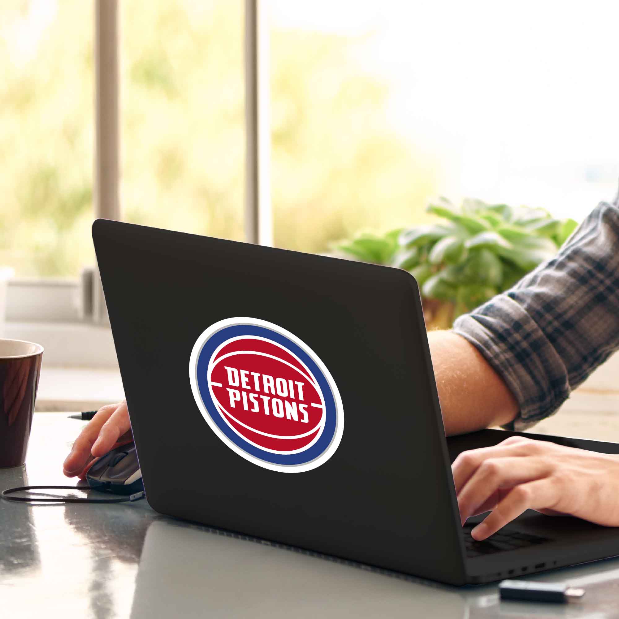 NBA - Detroit Pistons Matte Decal - Sports Gifts, Sports Memorabilia, Sports Collectibles, Fan Shop