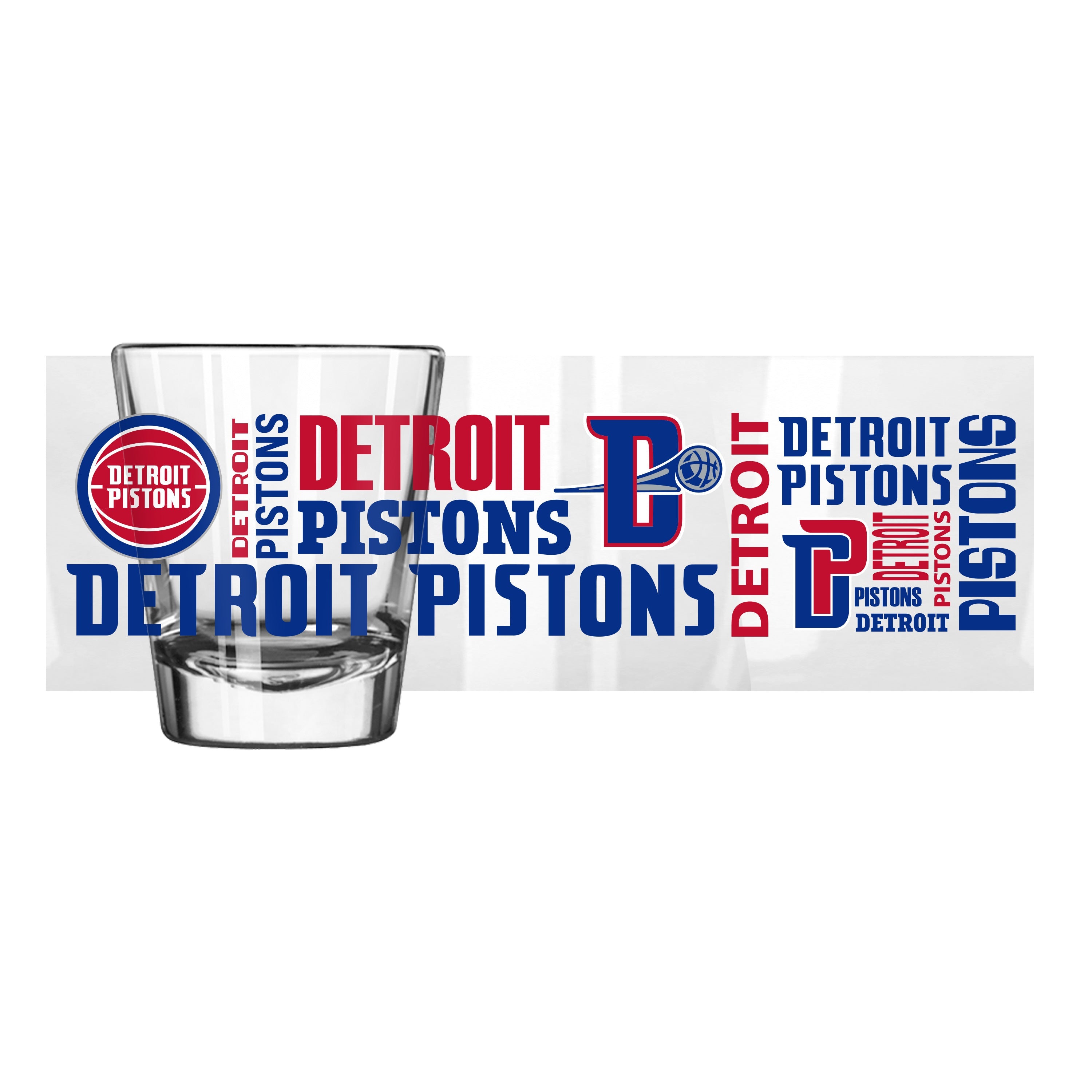 Detroit Pistons 2oz Spirit Shot Glass - Sports Gifts, Sports Memorabilia, Sports Collectibles, Fan Shop