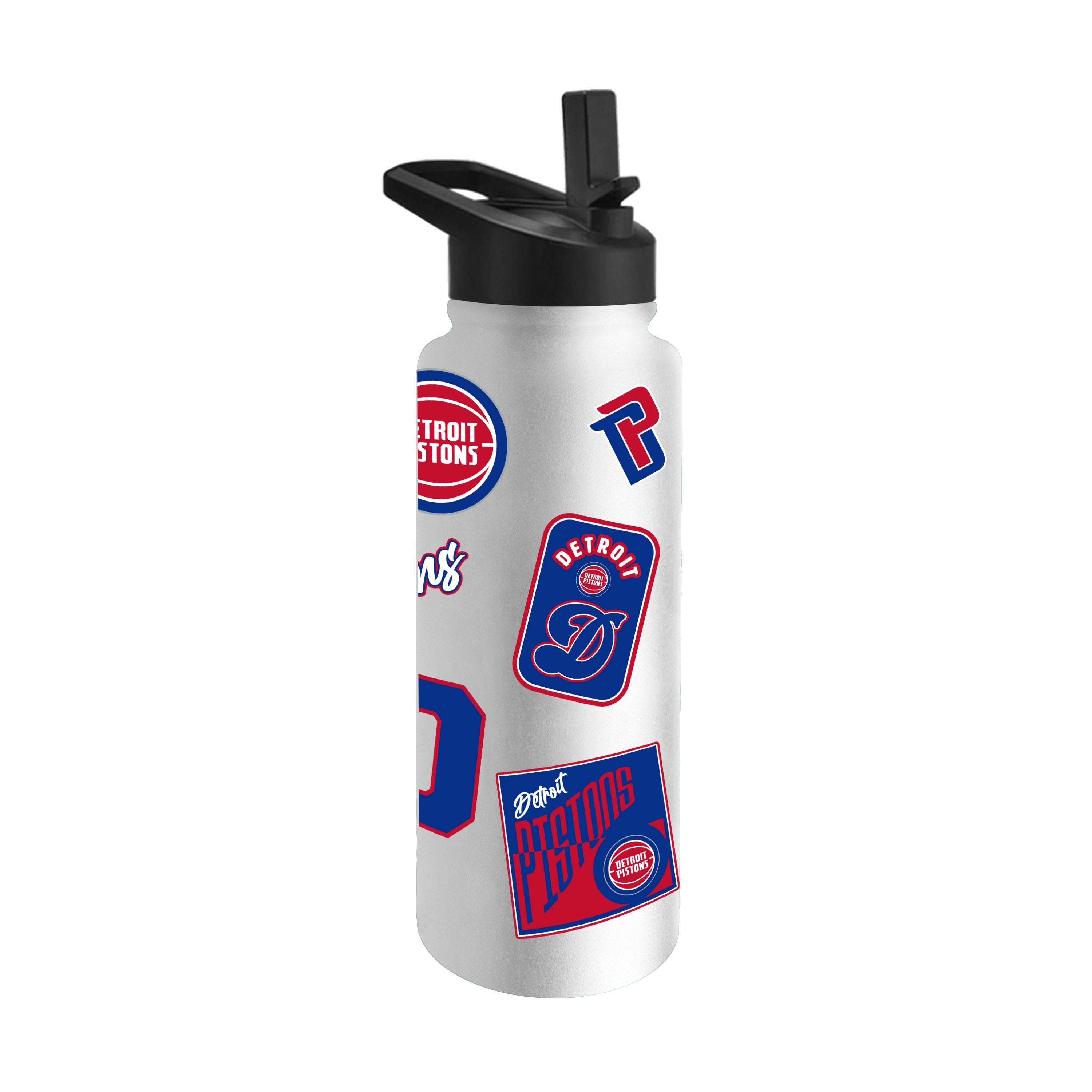 Detroit Pistons 34oz White Dreamweave Quencher Bottle - Sports Gifts, Sports Memorabilia, Sports Collectibles, Fan Shop