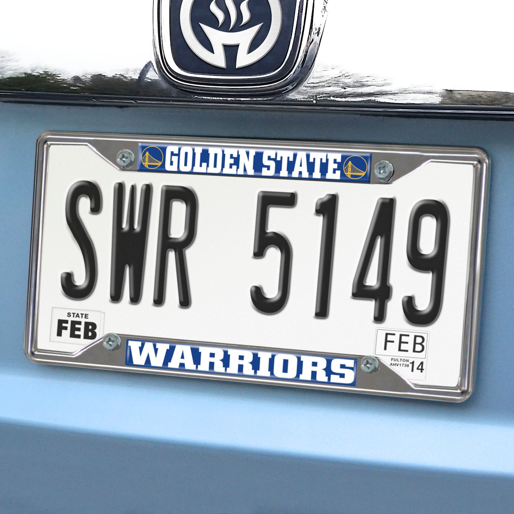 NBA - Golden State Warriors Chrome License Plate Frame - Sports Gifts, Sports Memorabilia, Sports Collectibles, Fan Shop