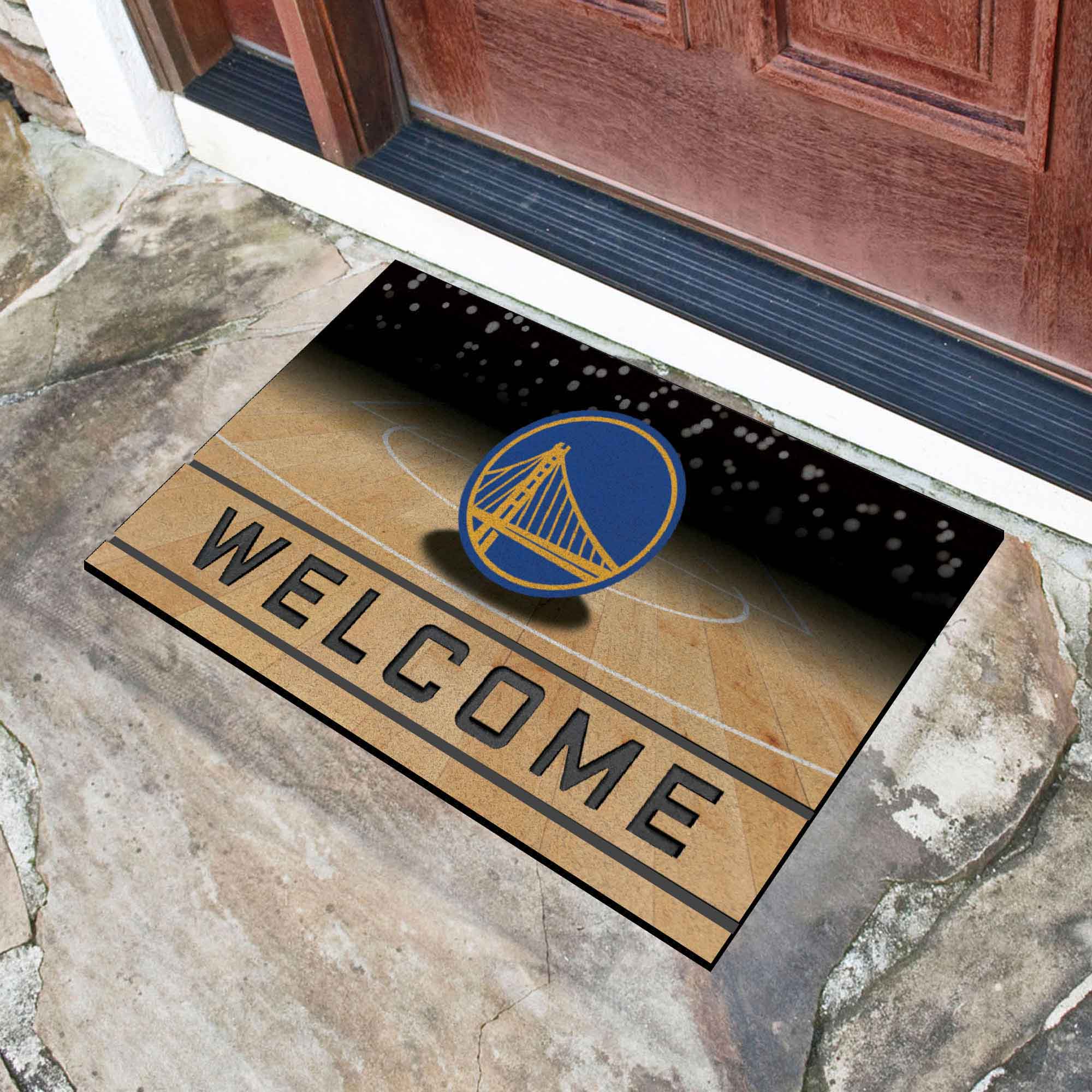 NBA - Golden State Warriors Crumb Rubber Door Mat - Sports Gifts, Sports Memorabilia, Sports Collectibles, Fan Shop