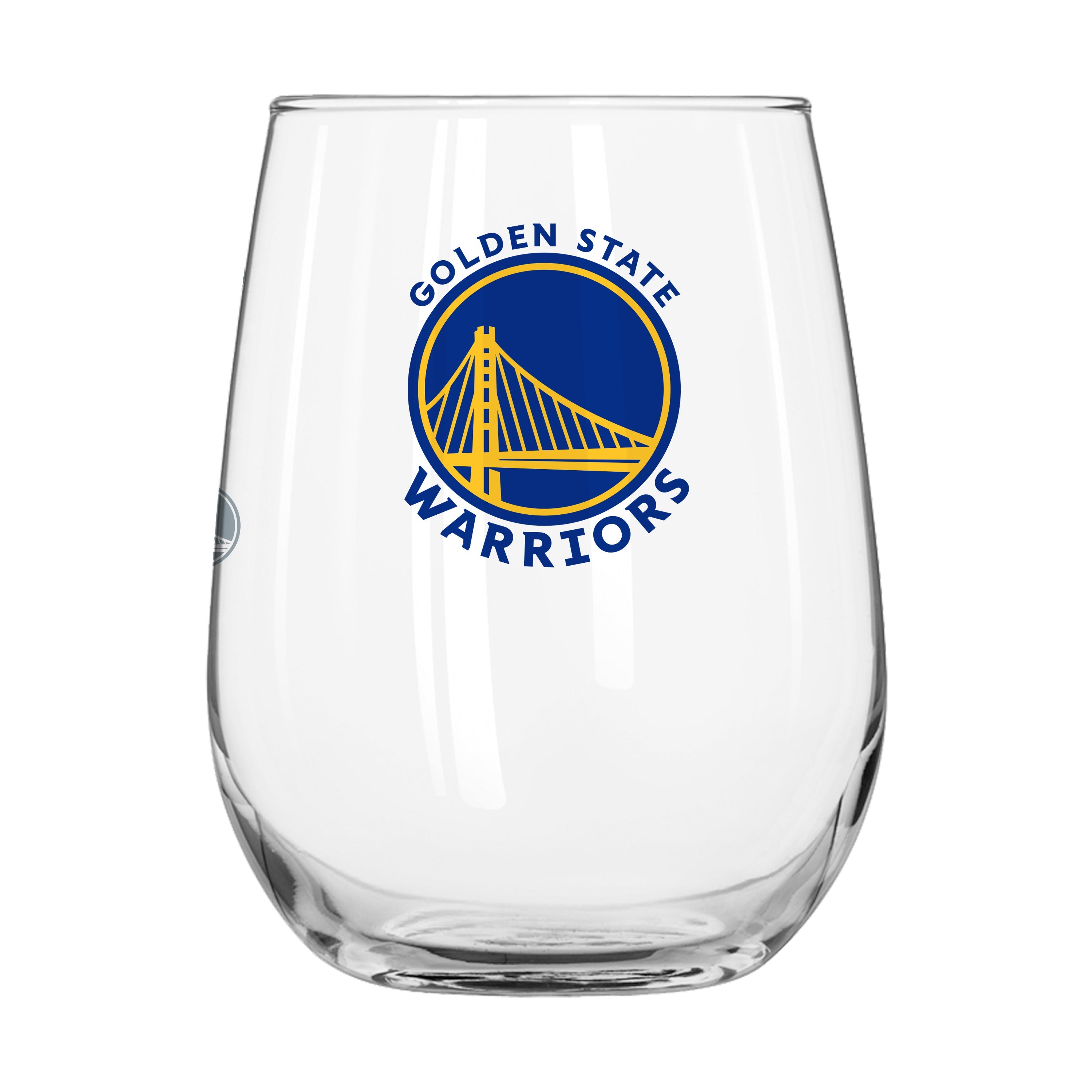 Golden State Warriors 16oz Satin Etch Curved Beverage Glass