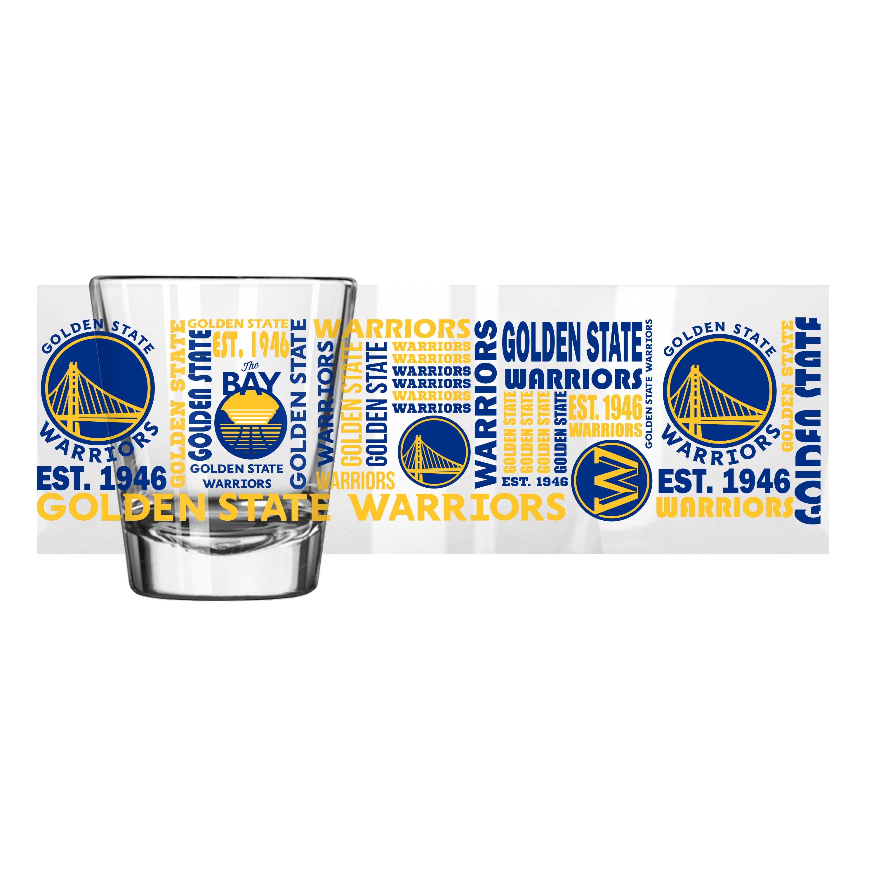 Golden State Warriors 2oz Spirit Shot Glass - Sports Gifts, Sports Memorabilia, Sports Collectibles, Fan Shop