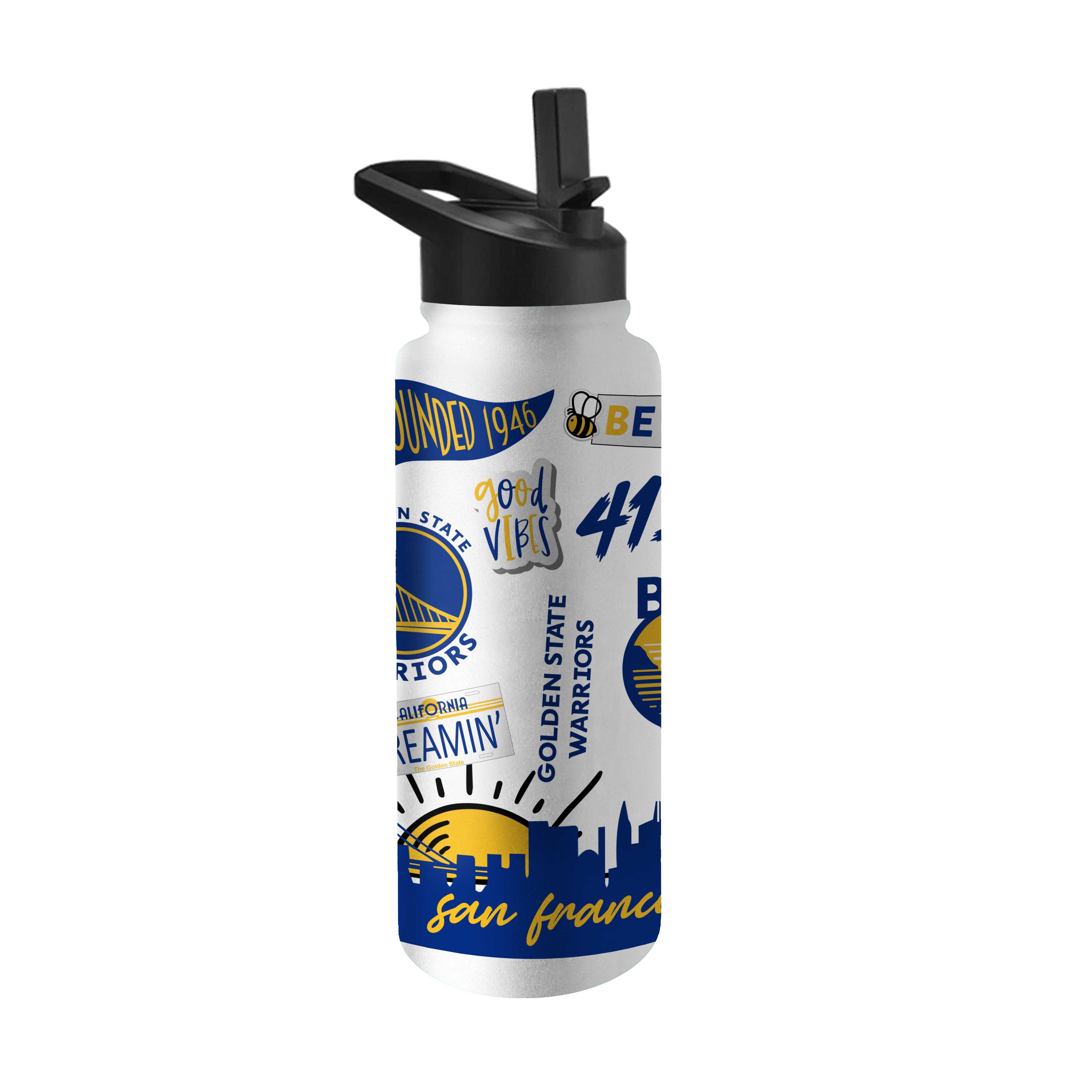 Golden State Warriors Native 34oz Quencher Bottle - Sports Gifts, Sports Memorabilia, Sports Collectibles, Fan Shop