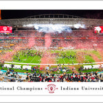 Indiana Hoosiers 2025 Undefeated National Champions Panoramic Picture – 16-0 Perfect Season CFP Championship Celebration Wall Art - Unframed