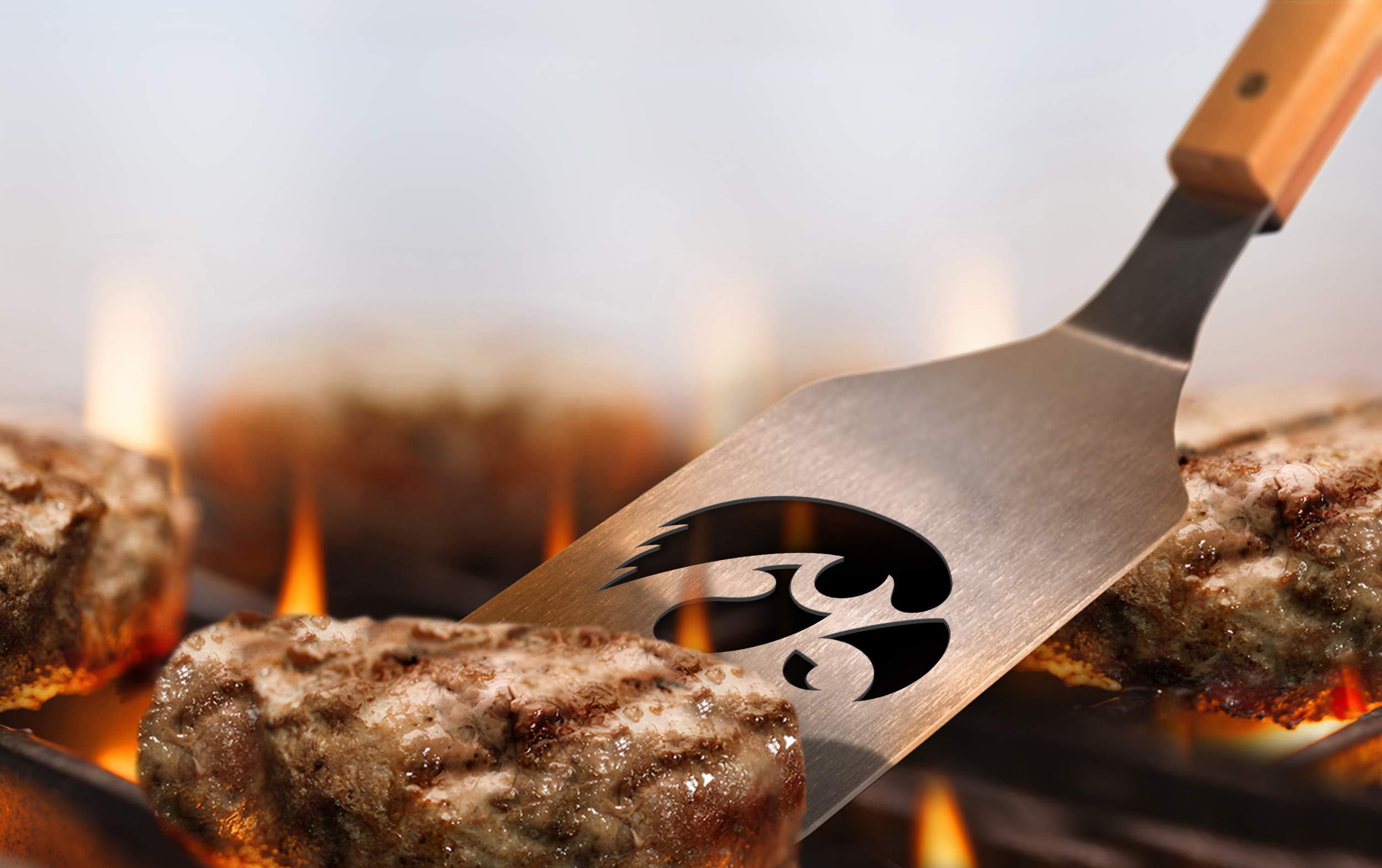 YouTheFan NCAA Iowa Hawkeyes Classic Series Sportula Stainless Steel Grilling Spatula, 18 1/2" x 4" - Sports Collectibles, Sports Memorabilia, Sports Fan Shop, Sports Gifts