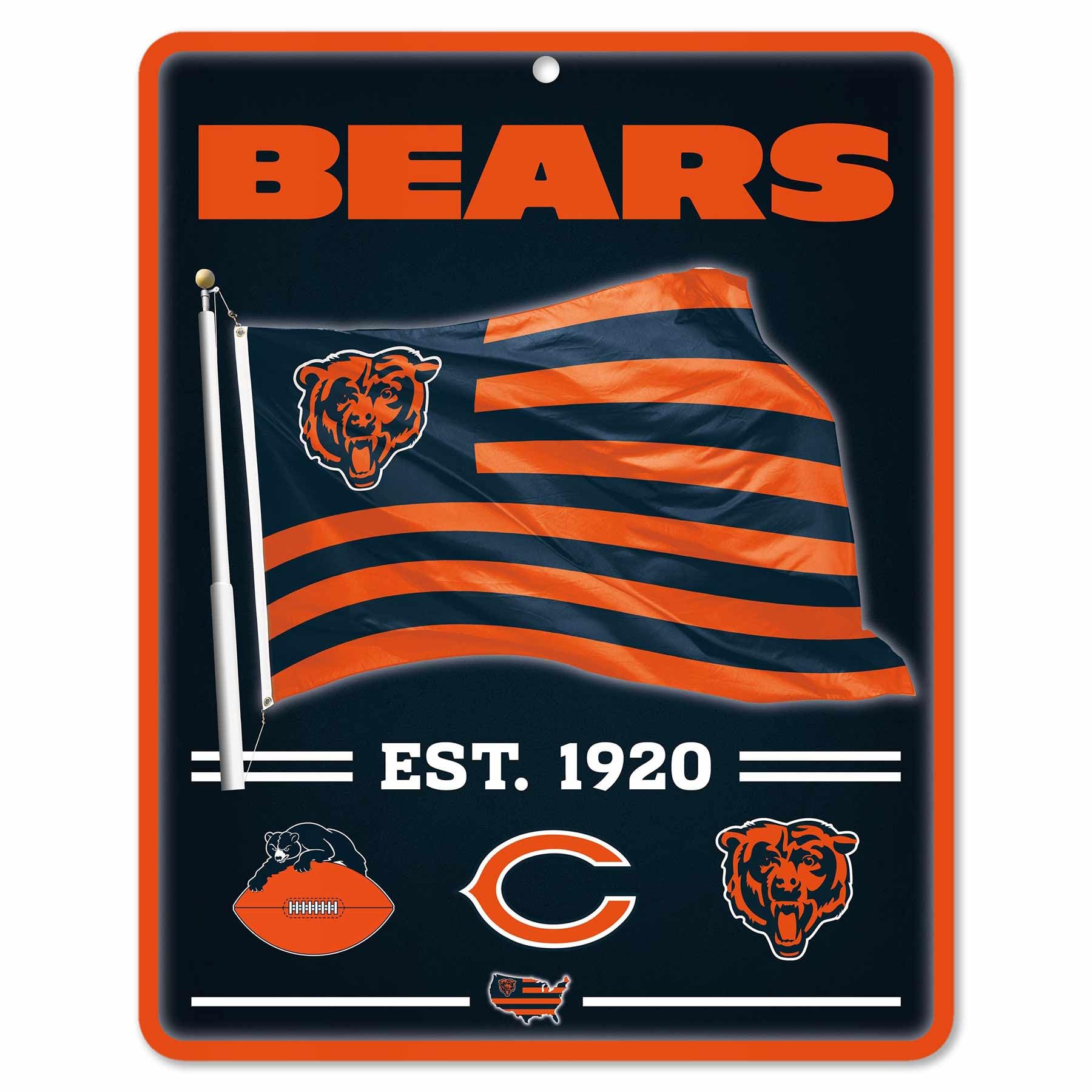WinCraft Chicago Bears Americana Banner Flag Sign - Sports Collectibles, Sports Memorabilia, Sports Fan Shop, Sports Gifts