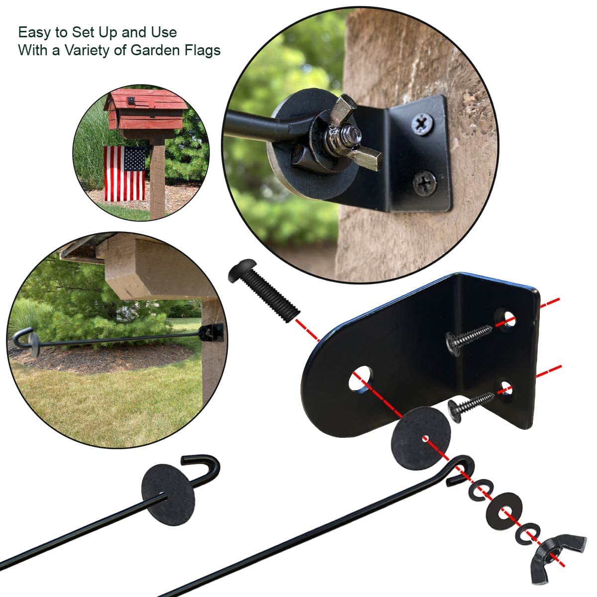 Columbia Lions Shield Garden Flag and Mailbox Post Pole Mount Holder Set - Sports Collectibles, Sports Memorabilia, Sports Fan Shop, Sports Gifts