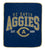 NCAA California, Davis, University of Vintage Arch Block Ultra Soft Blanket - Sports Gifts, Sports Memorabilia, Sports Collectibles, Fan Shop