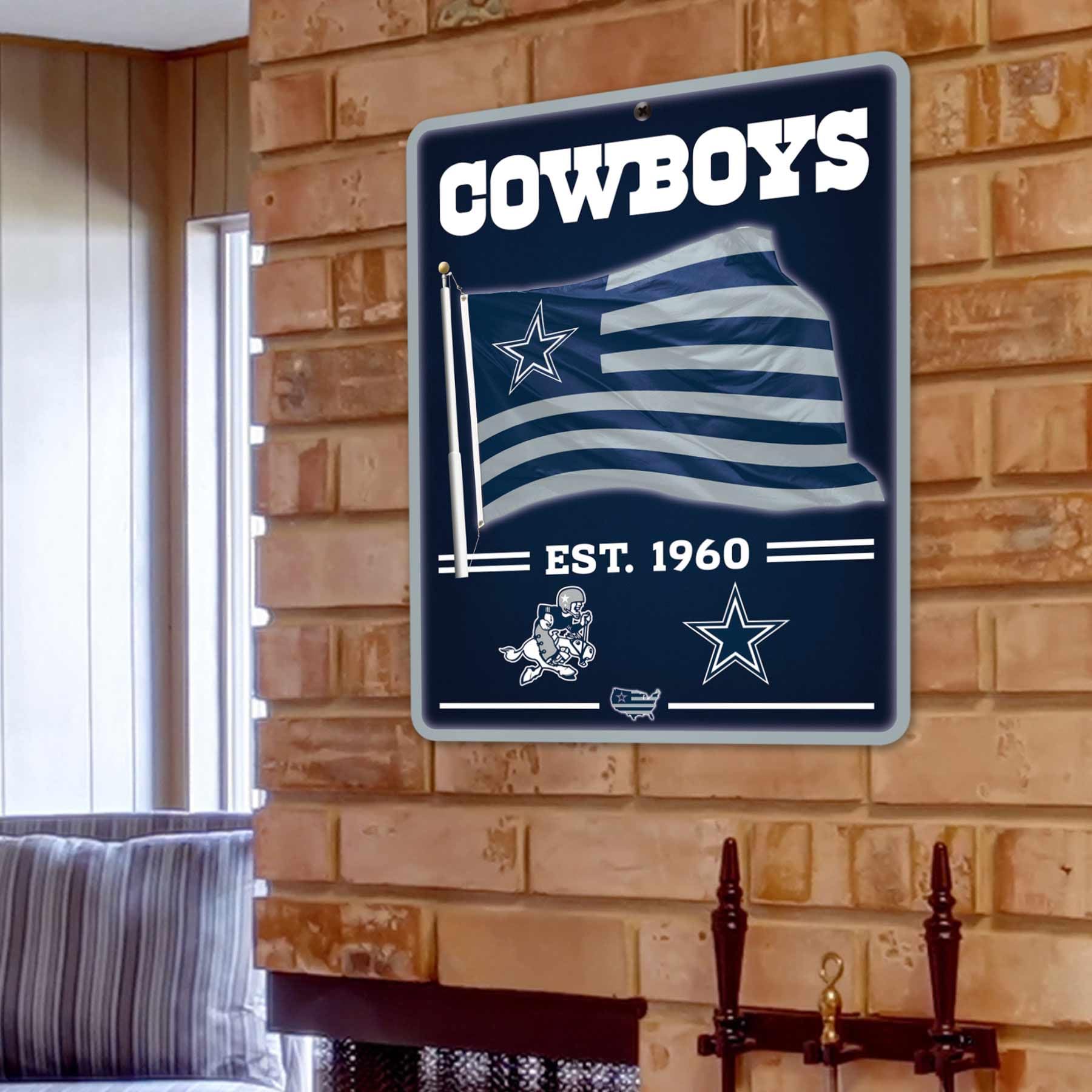 WinCraft Dallas Cowboys Americana Banner Flag Sign - Sports Collectibles, Sports Memorabilia, Sports Fan Shop, Sports Gifts