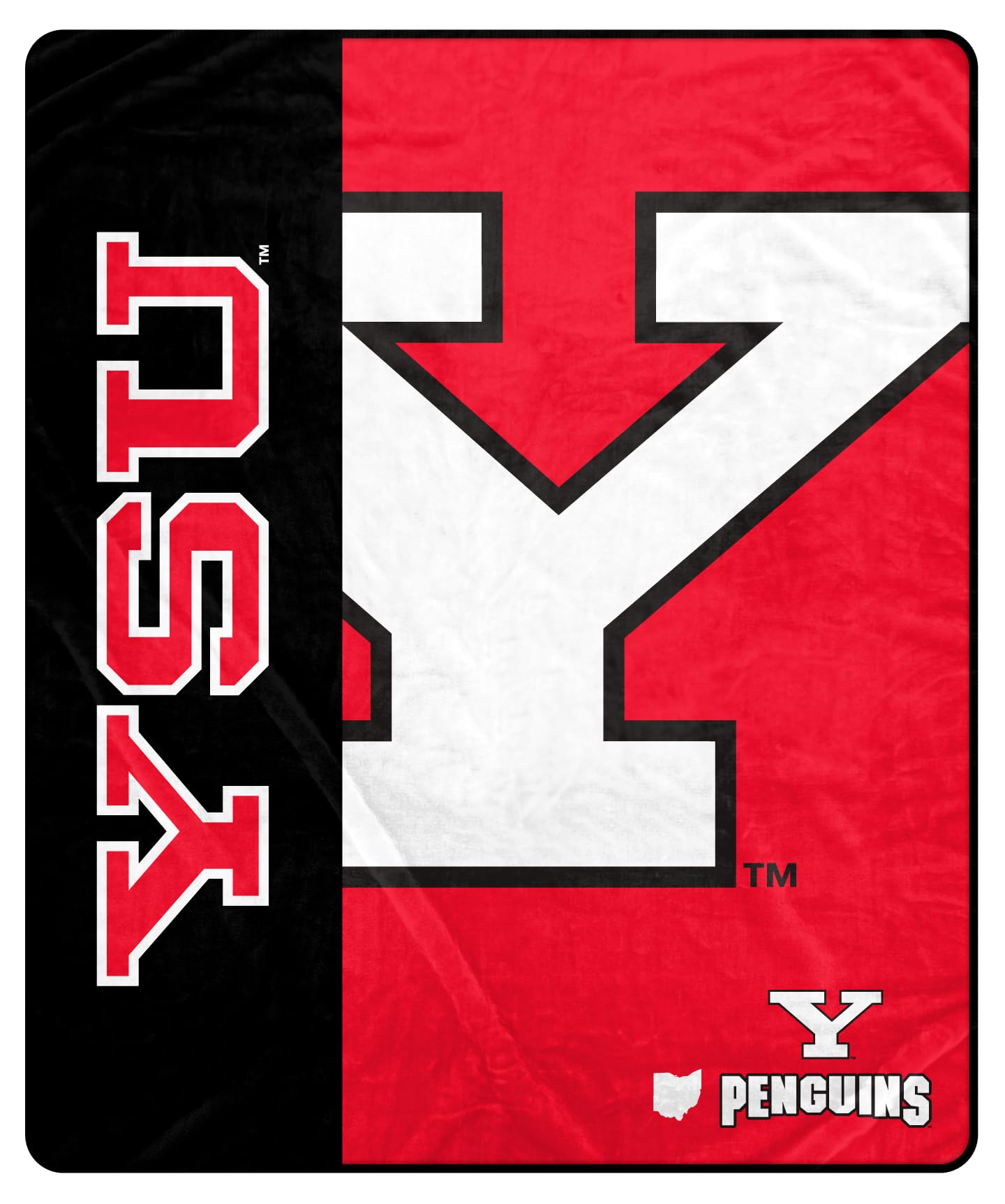 Proformance Home NCAA Youngstown St Penguins Endzone Ultra Soft Tailgate Throw - Sports Gifts, Sports Memorabilia, Sports Collectibles, Fan Shop