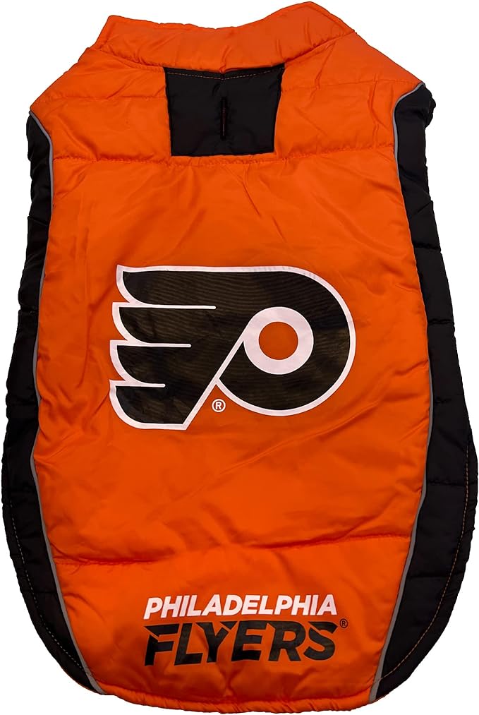 PHILADELPHIA FLYERS PUFFER VEST Pets First - Sports Collectibles, Sports Memorabilia, Sports Fan Shop, Sports Gifts
