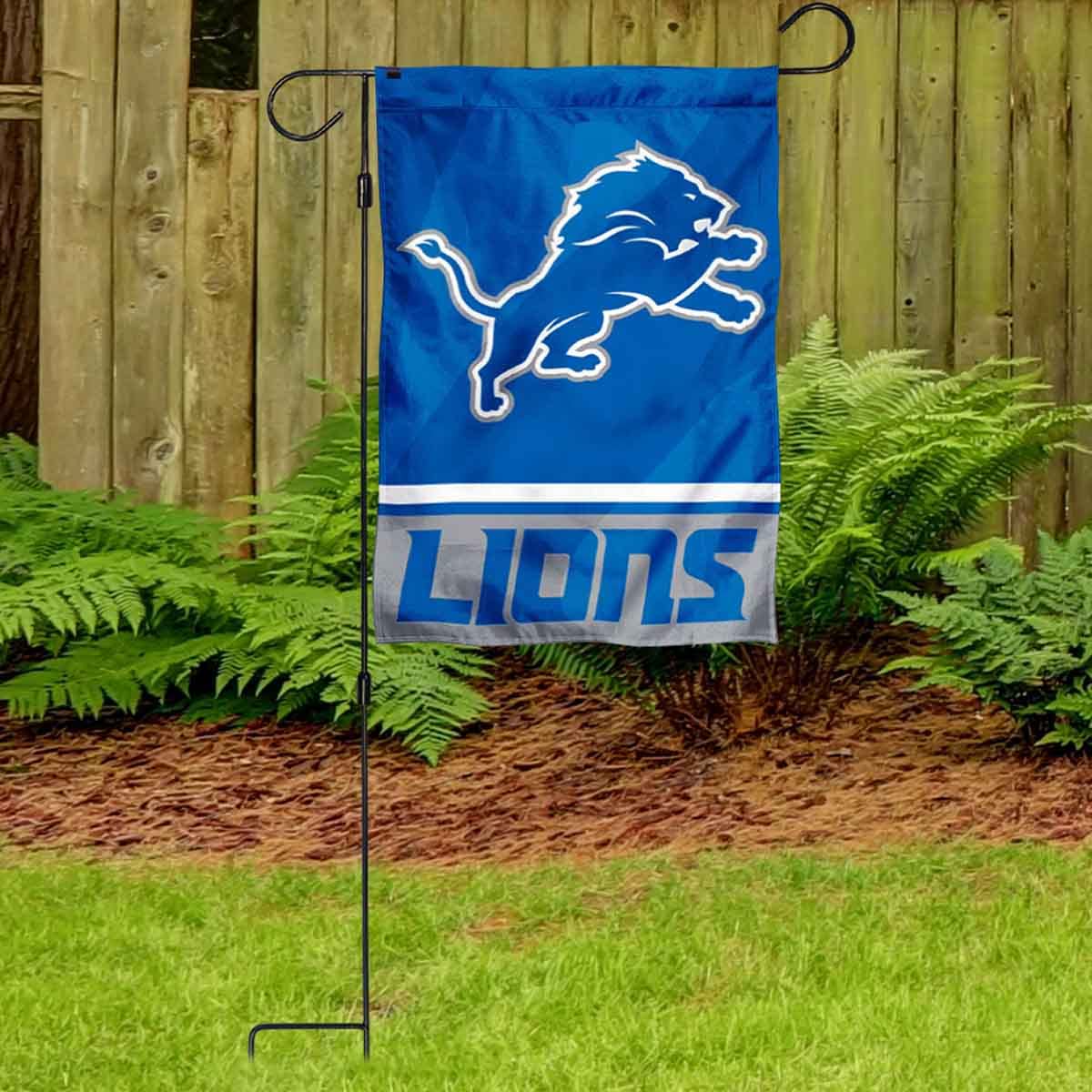 WinCraft Lions Garden Flag and Stand Pole Holder Mount - Sports Collectibles, Sports Memorabilia, Sports Fan Shop, Sports Gifts