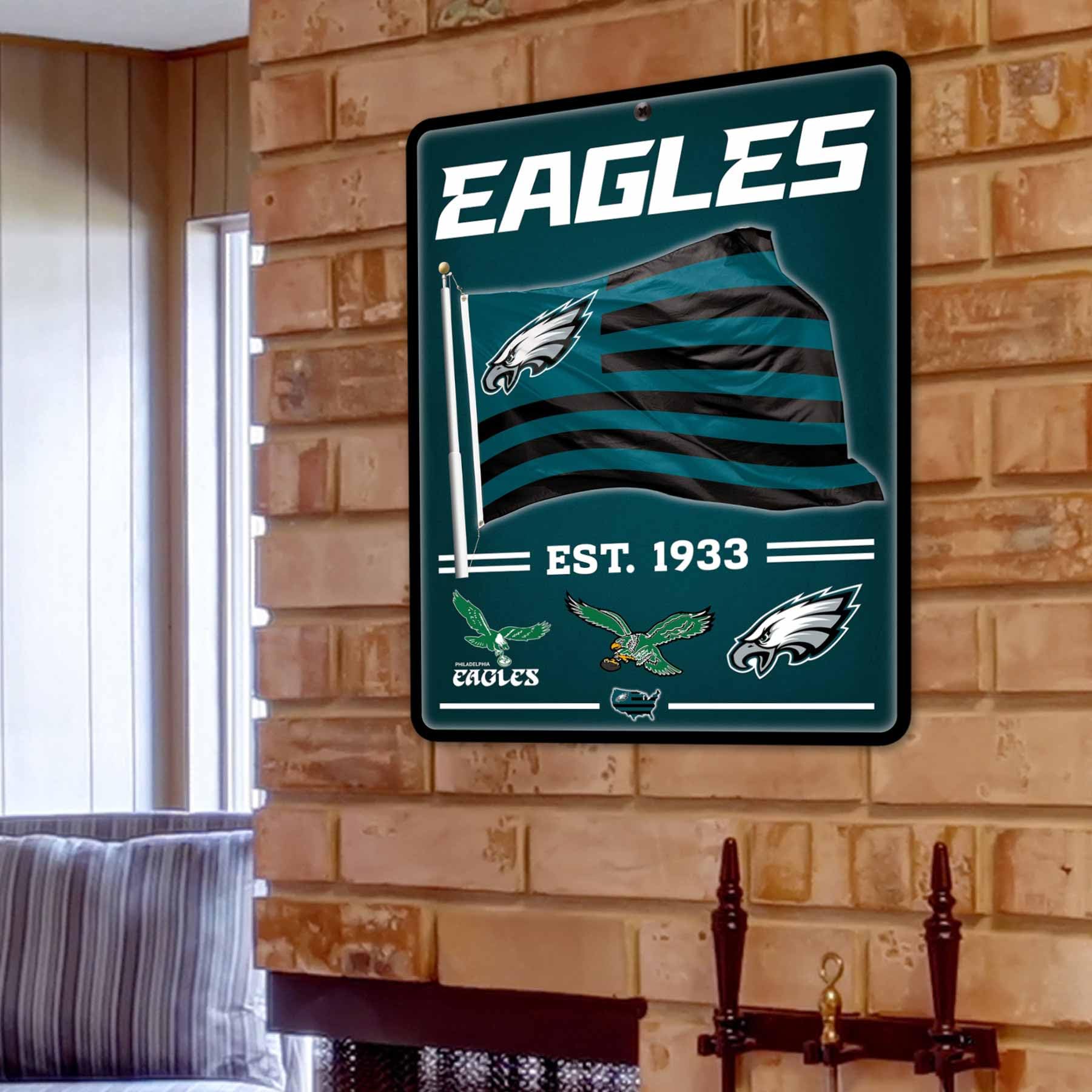 WinCraft Philadelphia Eagles Americana Banner Flag Sign - Sports Collectibles, Sports Memorabilia, Sports Fan Shop, Sports Gifts