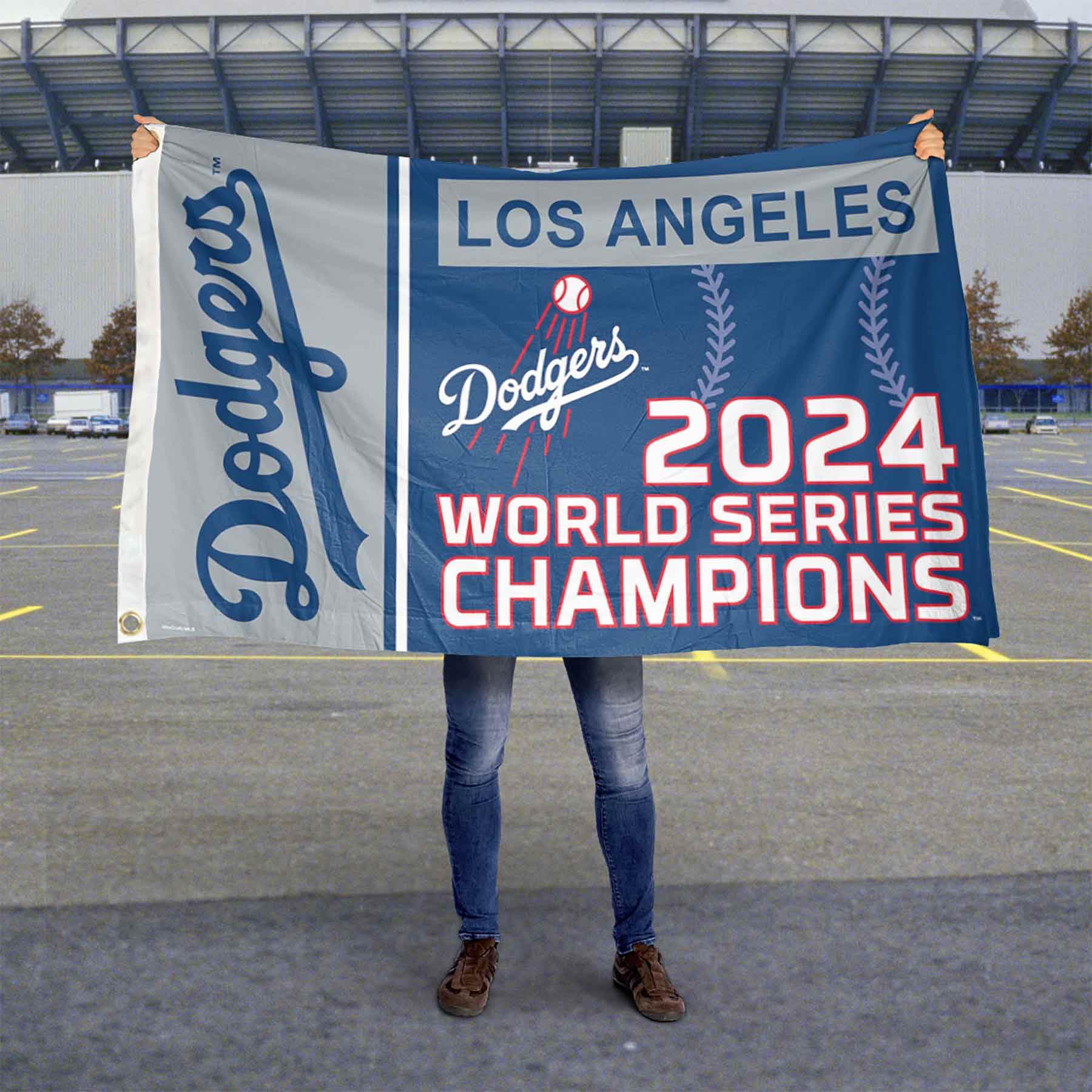 WinCraft Los Angeles Dodgers World Champions 2024 3x5 Foot Grommet Banner Flag - Sports Collectibles, Sports Memorabilia, Sports Fan Shop, Sports Gifts