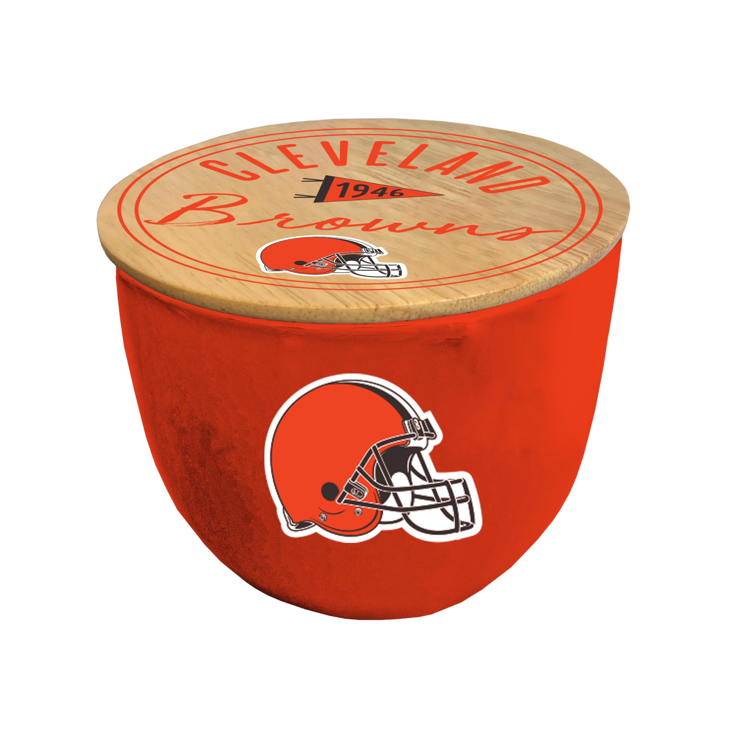 NFL Cleveland Browns Script Circle Logo Ceramic Candle - Sports Gifts, Sports Memorabilia, Sports Collectibles, Fan Shop