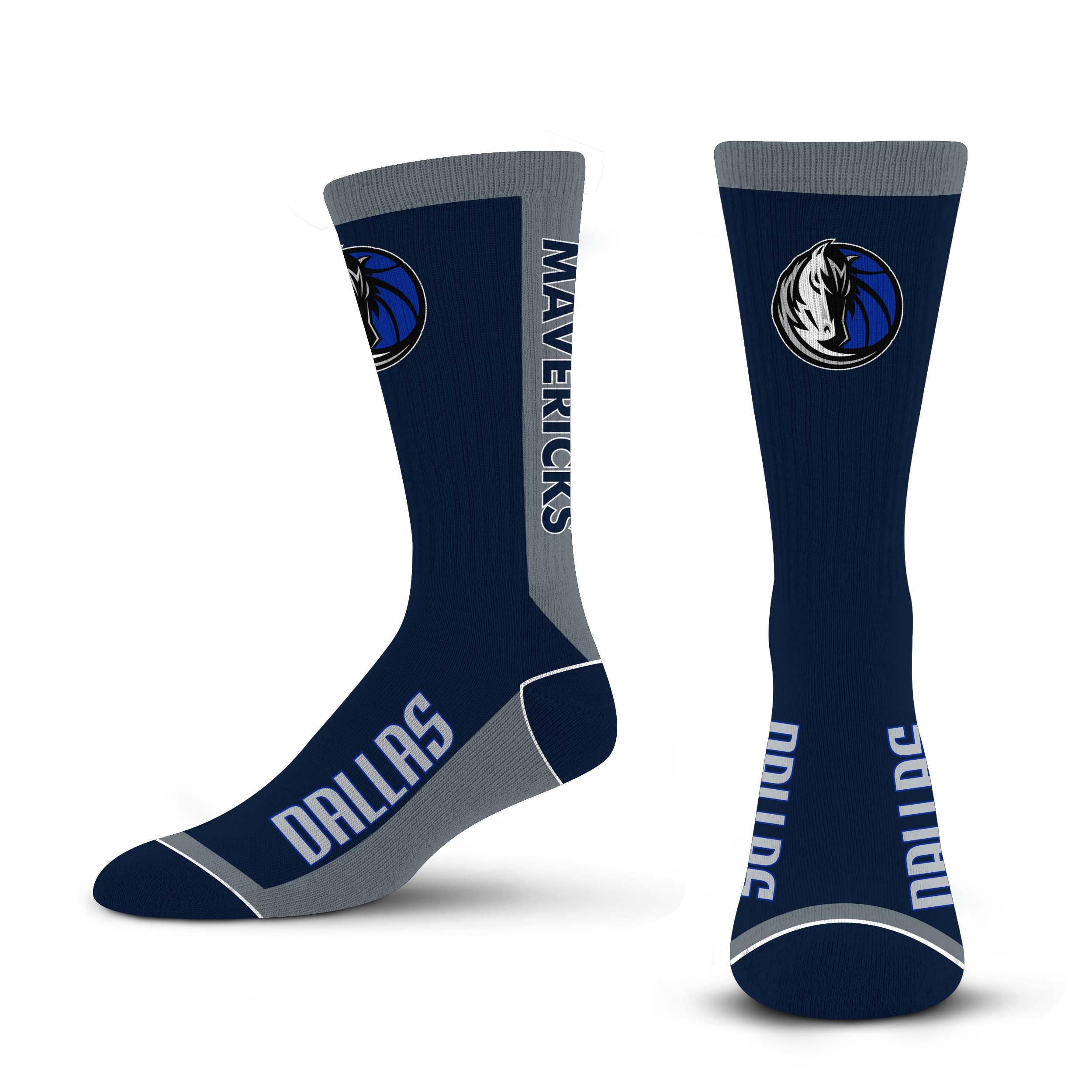 For Bare Feet NBA DALLAS MAVERICKS MVP Crew Sock Team Color Large - Sports Gifts, Sports Memorabilia, Sports Collectibles, Fan Shop