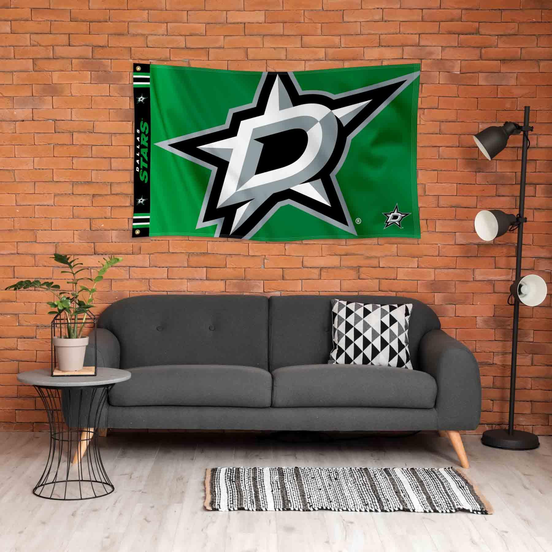 WinCraft Dallas Stars Printed Header 3x5 Premium Banner Flag - Sports Collectibles, Sports Memorabilia, Sports Fan Shop, Sports Gifts