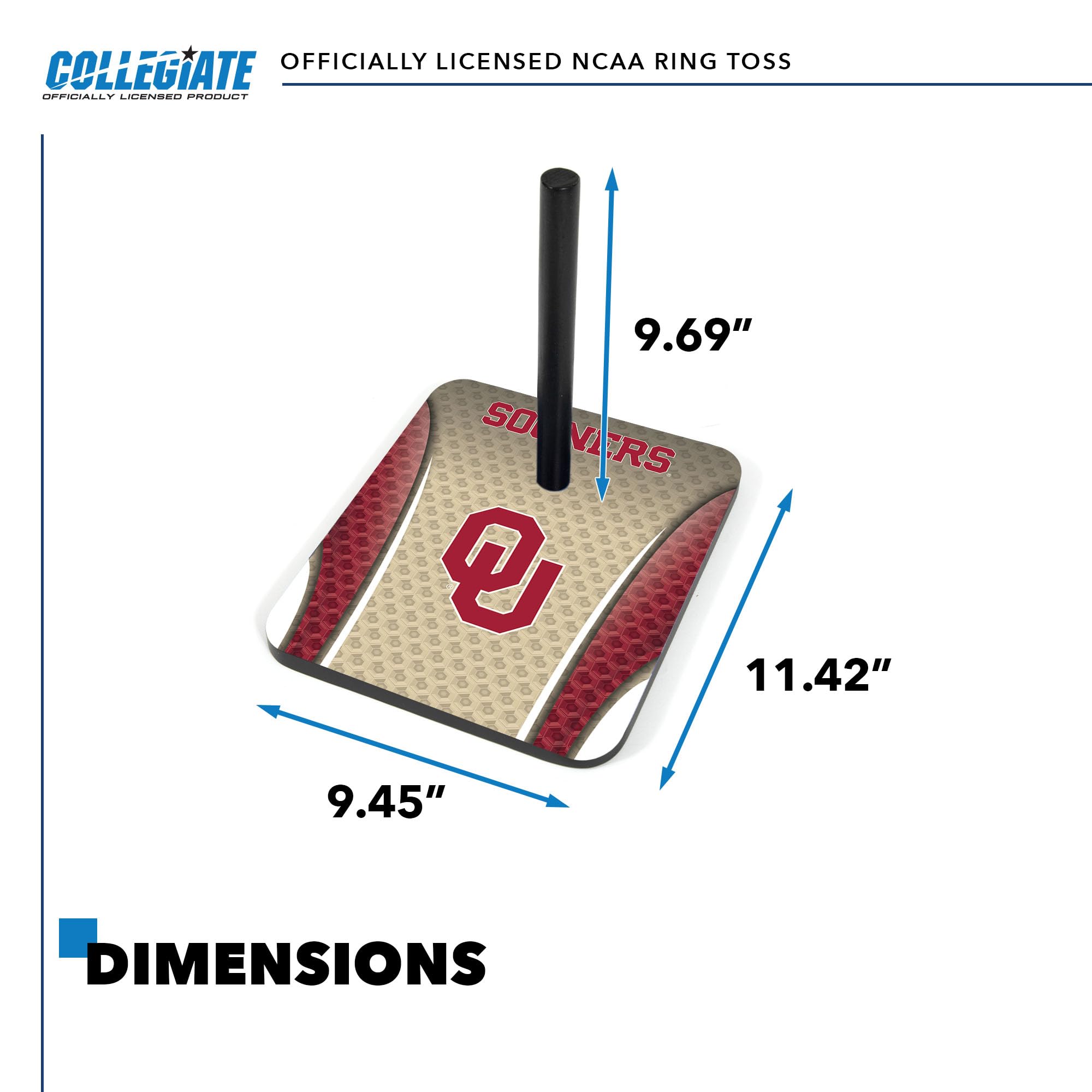 Wild Sports College Quoits Set with Direct Print HD Team Graphics – Tailgate Ring Toss Game – Great Gift for Any NCAA Fan! Ring Toss Family Outdoor Games for The Beach, BBQ, or Tailgate Party - Sports Collectibles, Sports Memorabilia, Sports Fan Shop, Sports Gifts