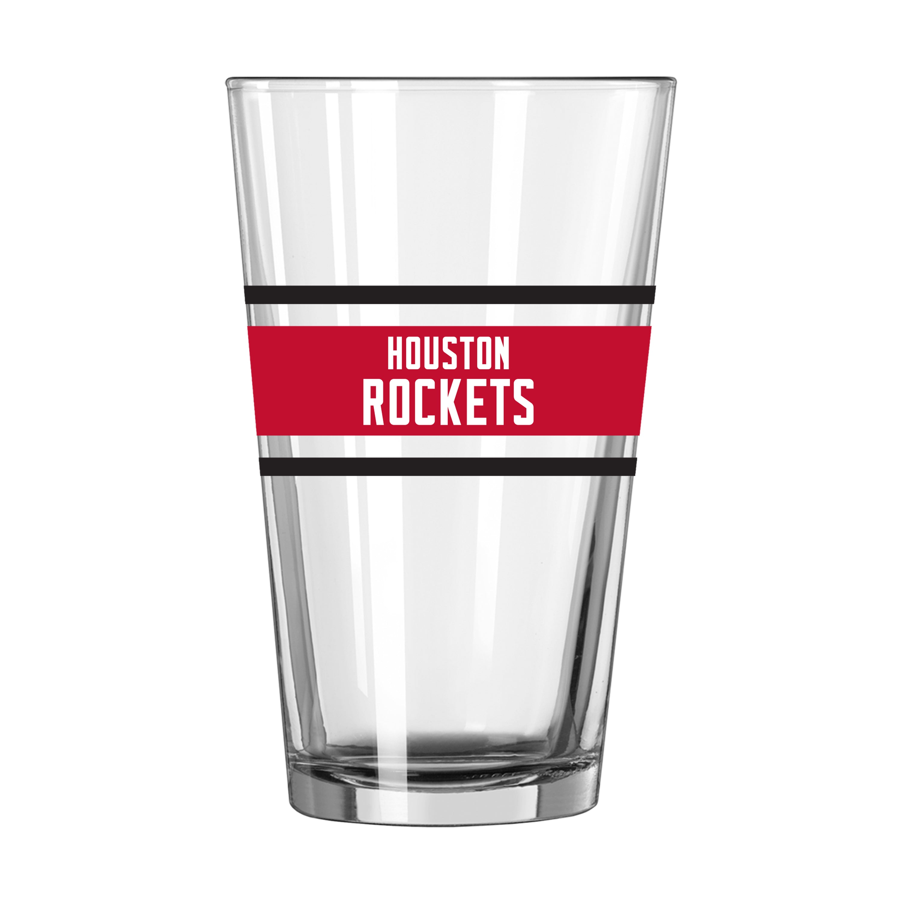 Houston Rockets 16oz Stripe Pint Glass - Sports Gifts, Sports Memorabilia, Sports Collectibles, Fan Shop