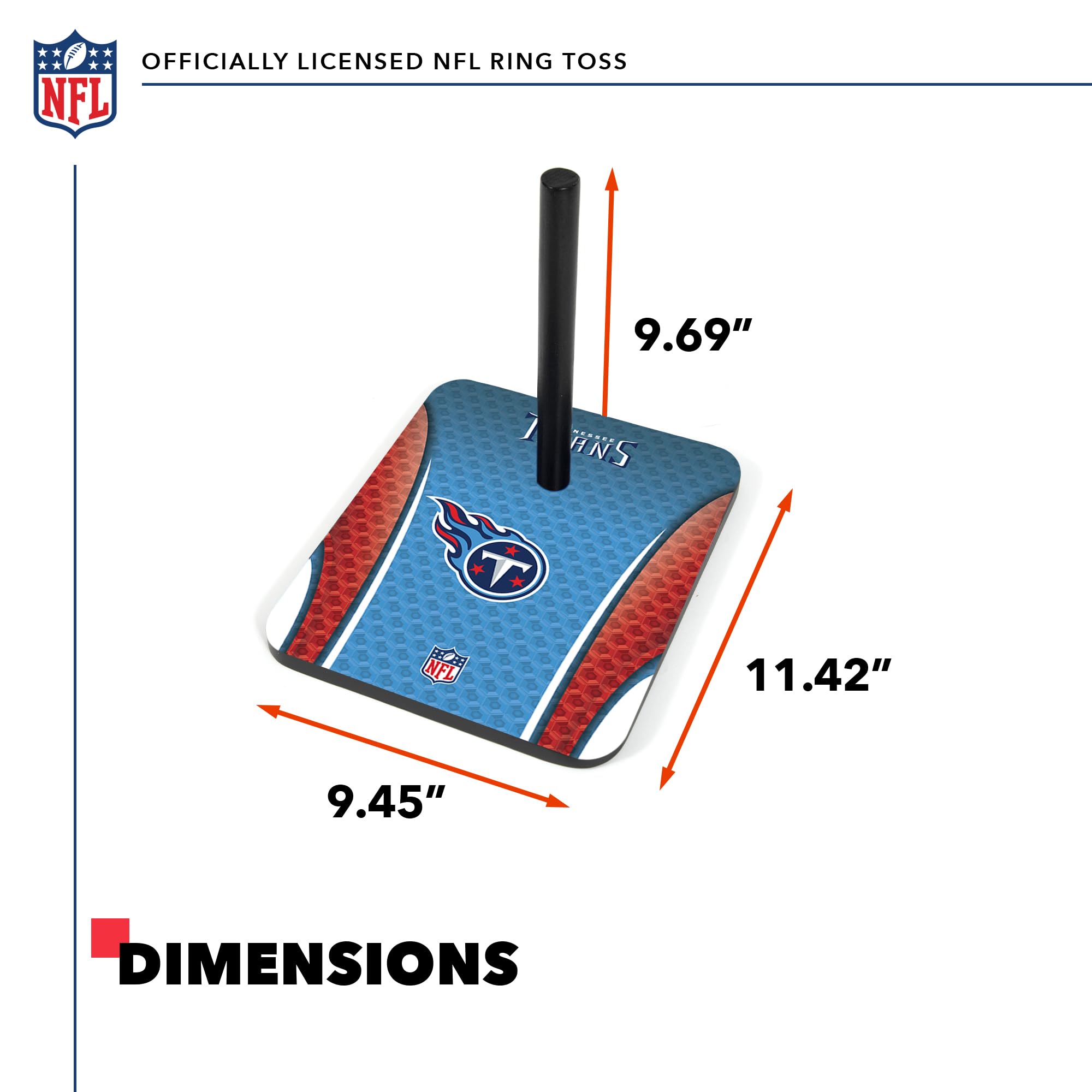 Wild Sports NFL Quoits Set with Direct Print HD Team Graphics – Tailgate Ring Toss Game – Great Gift for Any Football Fan! Ring Toss Family Outdoor Games for The Beach, BBQ, or Tailgate Party - Sports Collectibles, Sports Memorabilia, Sports Fan Shop, Sports Gifts