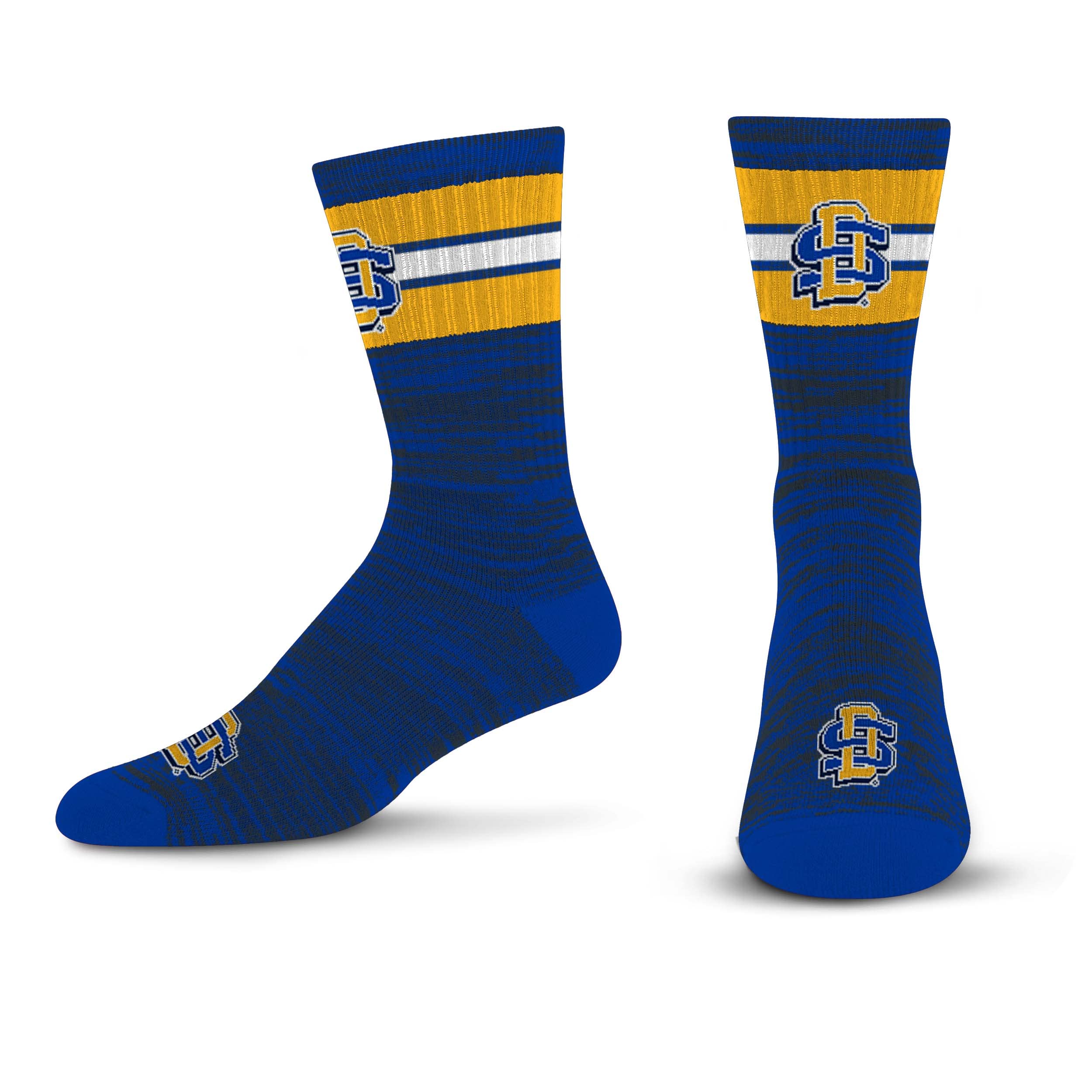 For Bare Feet Men's NCAA South Dakota State Jackrabbits First String Crew Sock Team Color Large - Sports Gifts, Sports Memorabilia, Sports Collectibles, Fan Shop