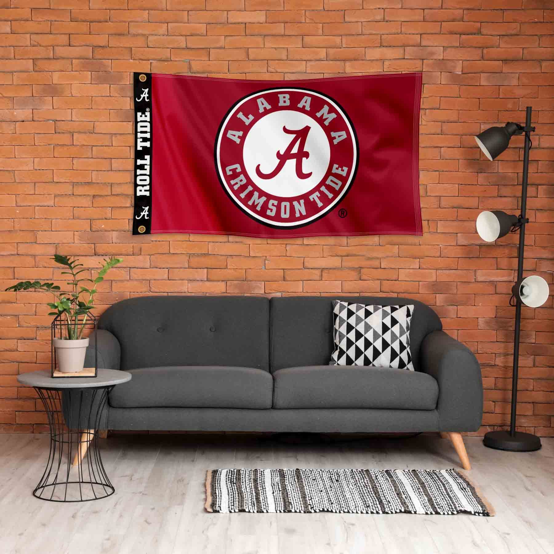 College Flags & Banners Co. Alabama Crimson Tide Printed Header 3x5 Foot Banner Flag - Sports Collectibles, Sports Memorabilia, Sports Fan Shop, Sports Gifts
