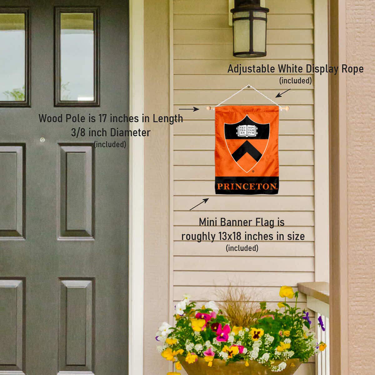 College Flags & Banners Co. Princeton Tigers Window Wall Banner Hanging Flag with Suction Cup - Sports Collectibles, Sports Memorabilia, Sports Fan Shop, Sports Gifts
