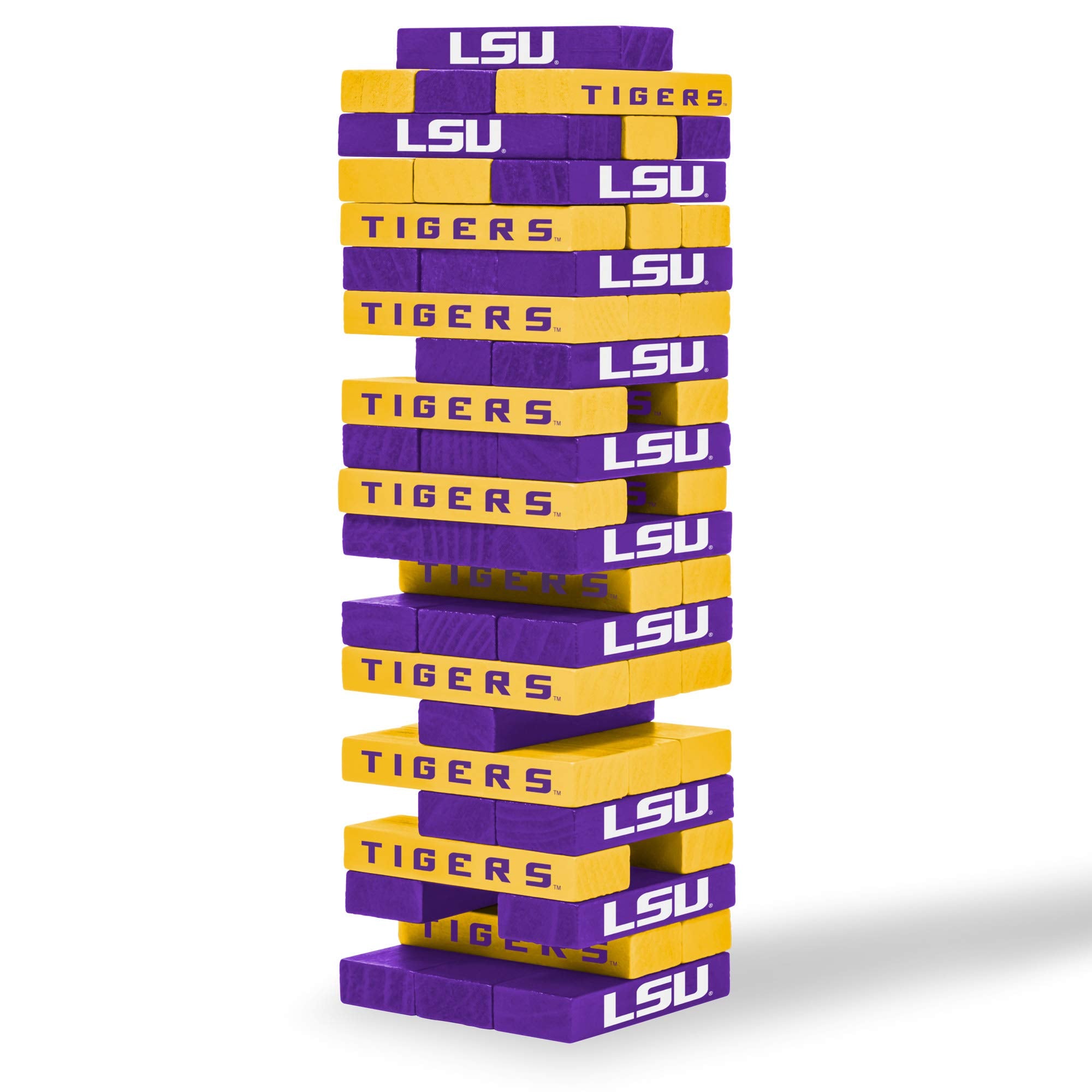 Wild Sports NCAA LSU Tigers Table Top Stackers 3" x 1" x .5", Team Color - Sports Collectibles, Sports Memorabilia, Sports Fan Shop, Sports Gifts