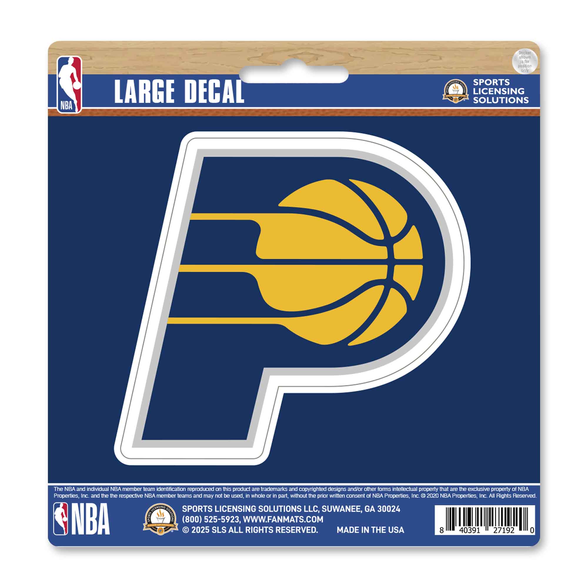 NBA - Indiana Pacers Large Decal