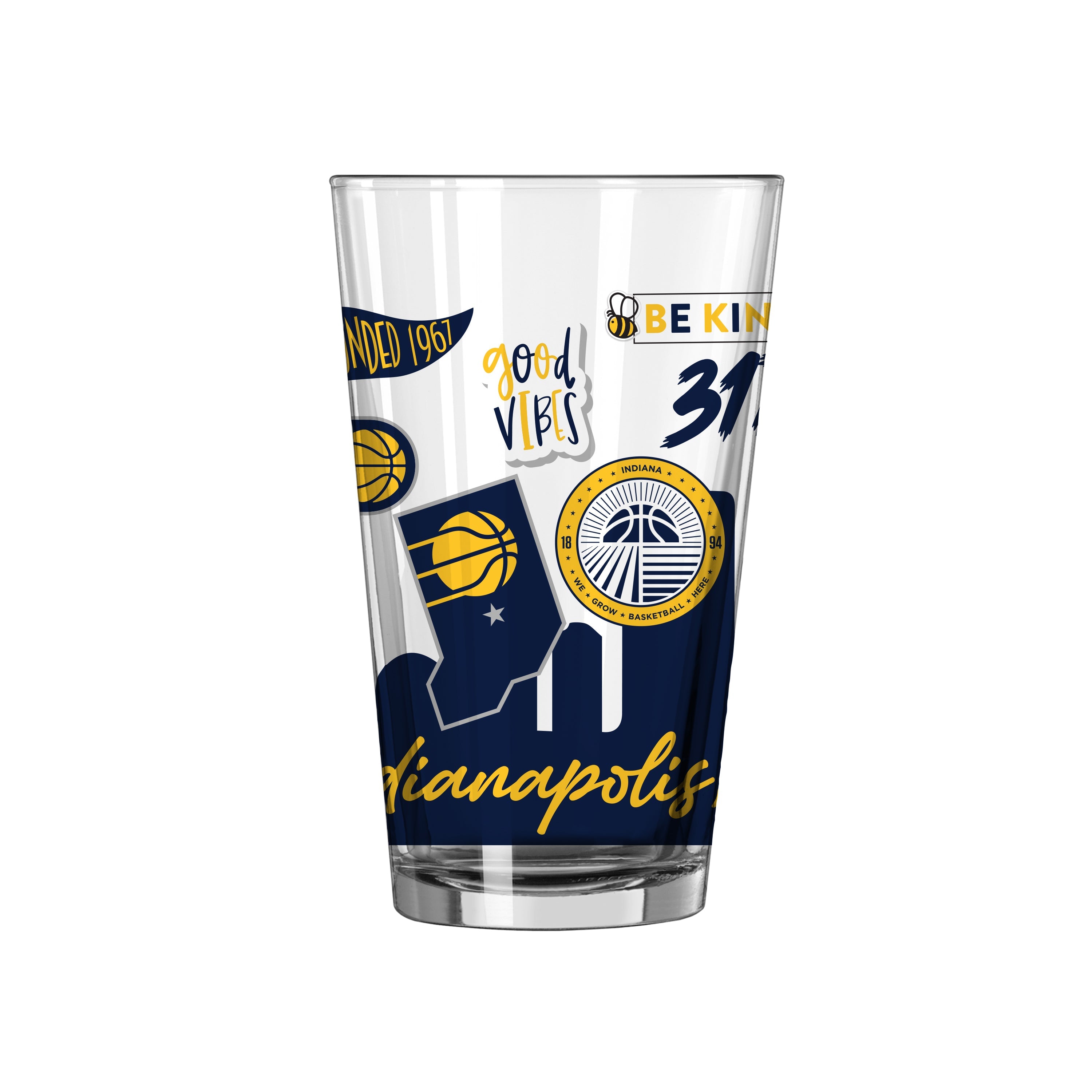 Indiana Pacers 16oz Native Pint Glass