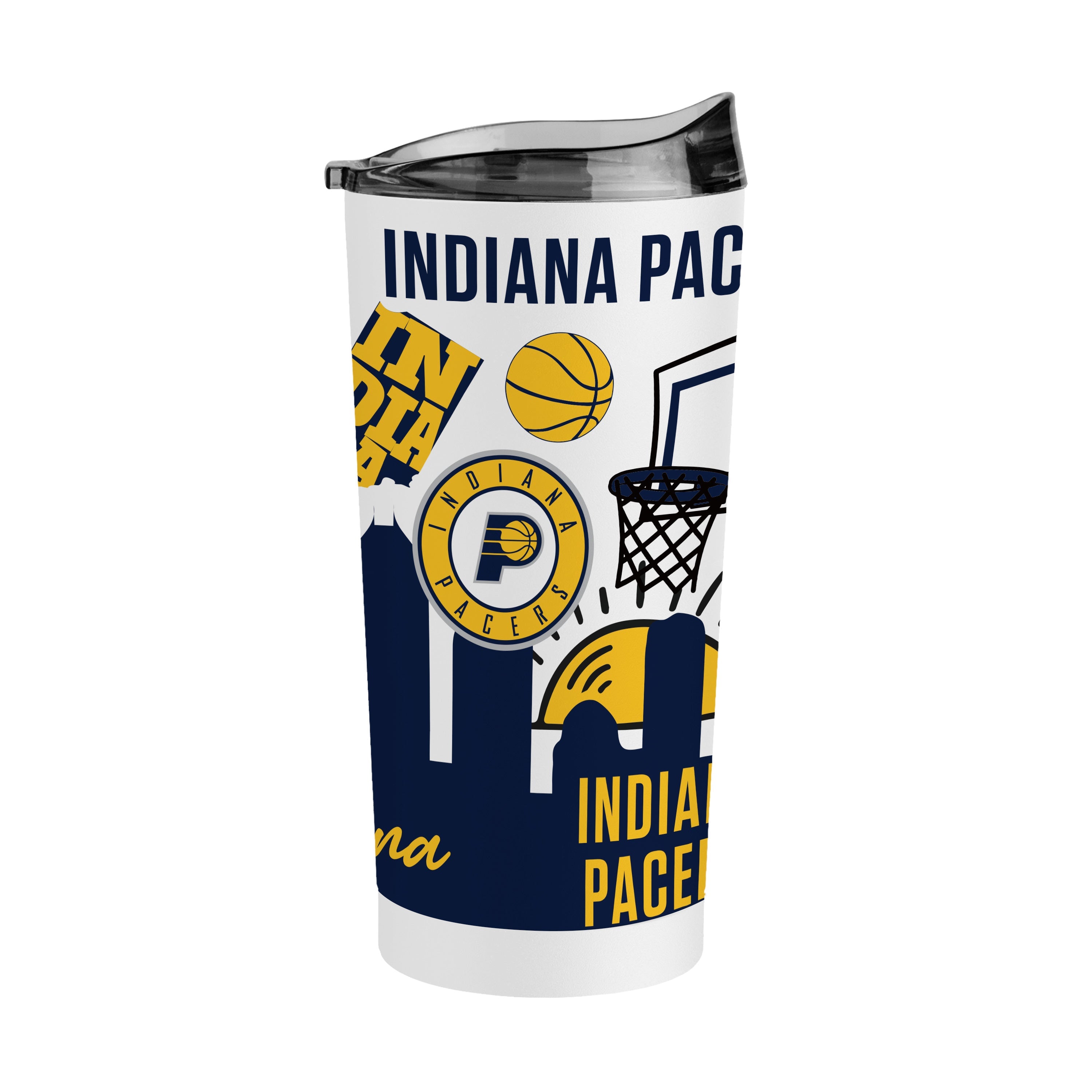 Indiana Pacers 20oz Native Powder Coat Tumbler - Sports Gifts, Sports Memorabilia, Sports Collectibles, Fan Shop