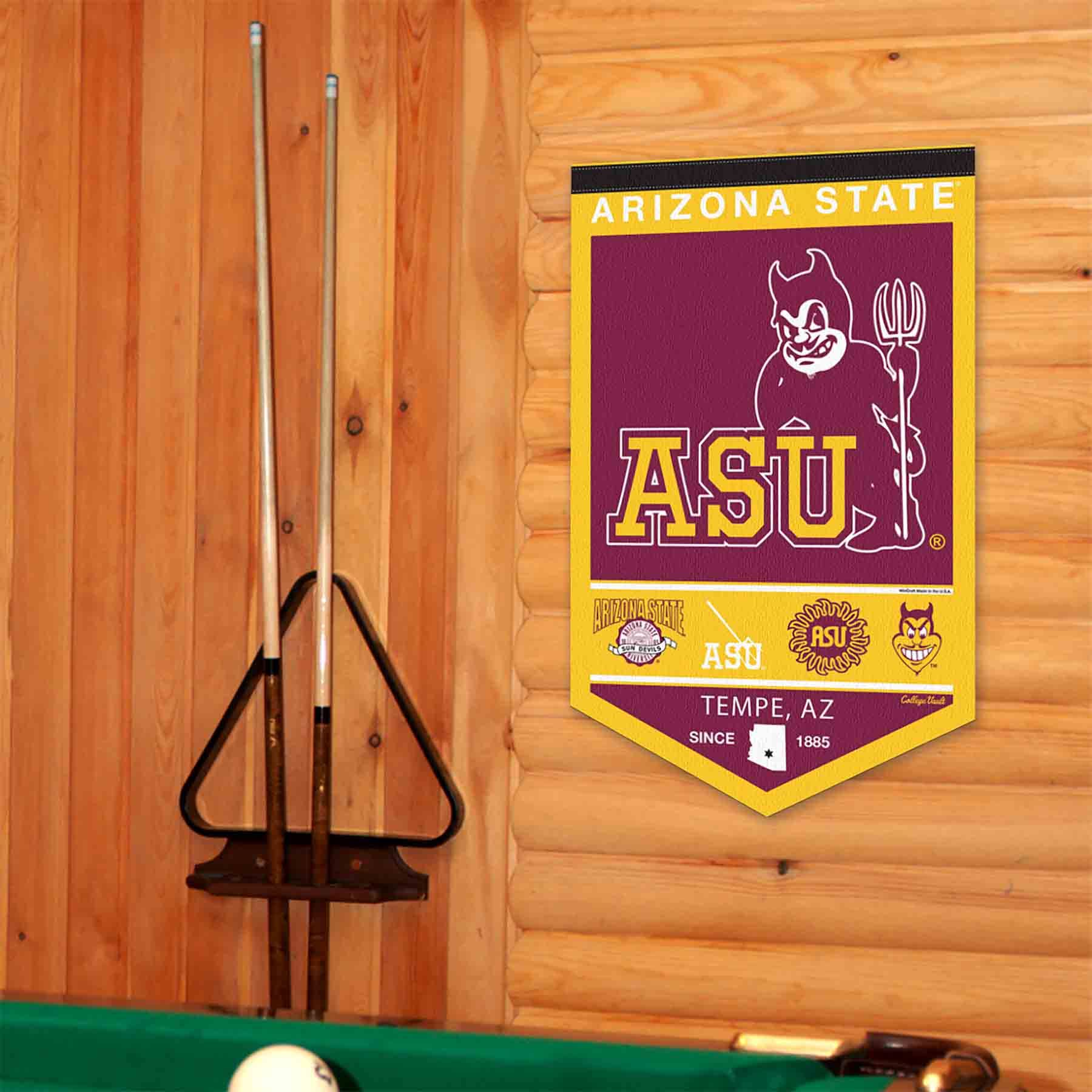 College Flags & Banners Co. Arizona State Sun Devils Heritage History Banner Pennant - Sports Collectibles, Sports Memorabilia, Sports Fan Shop, Sports Gifts