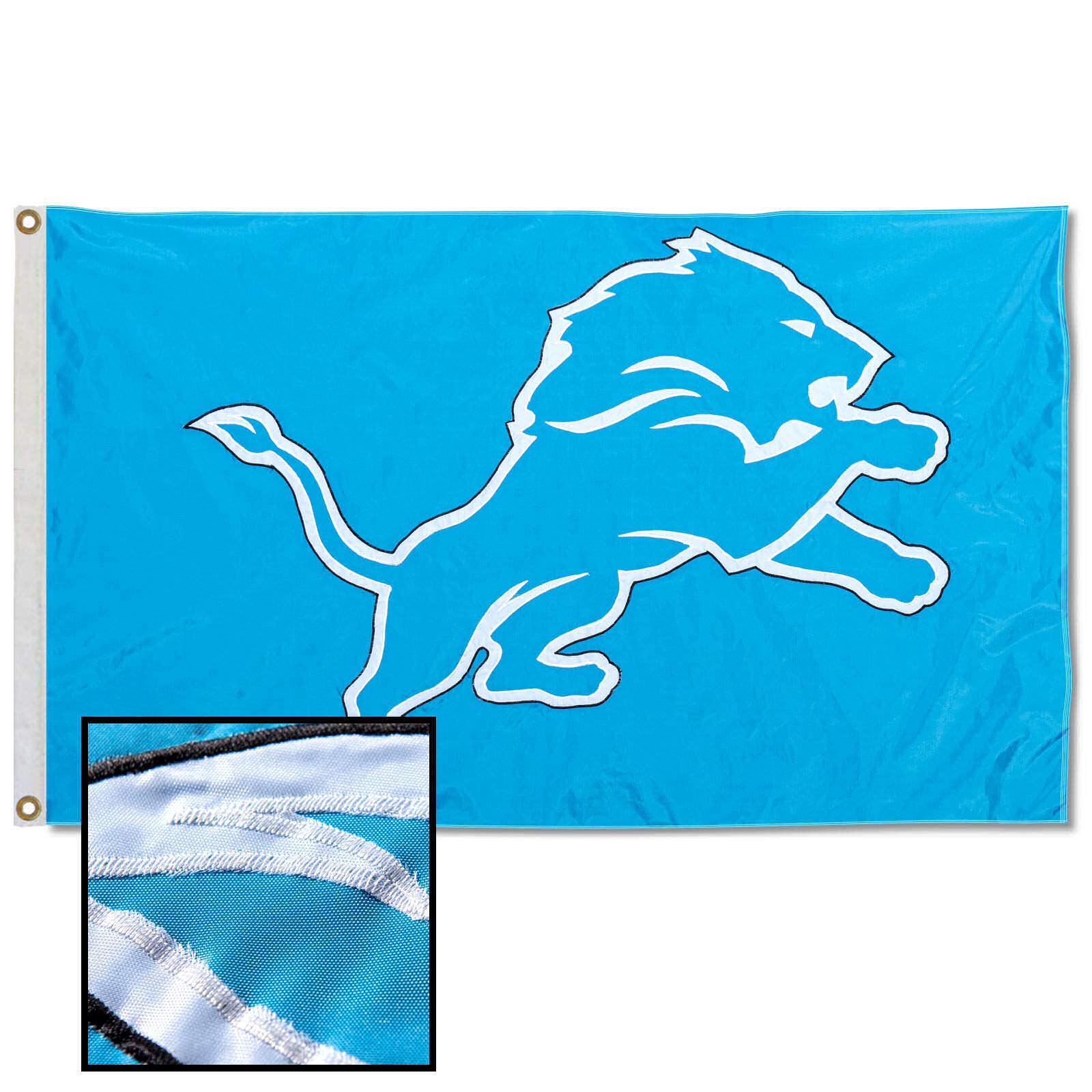 WinCraft Detroit Lions Embroidered Nylon Flag - Sports Collectibles, Sports Memorabilia, Sports Fan Shop, Sports Gifts