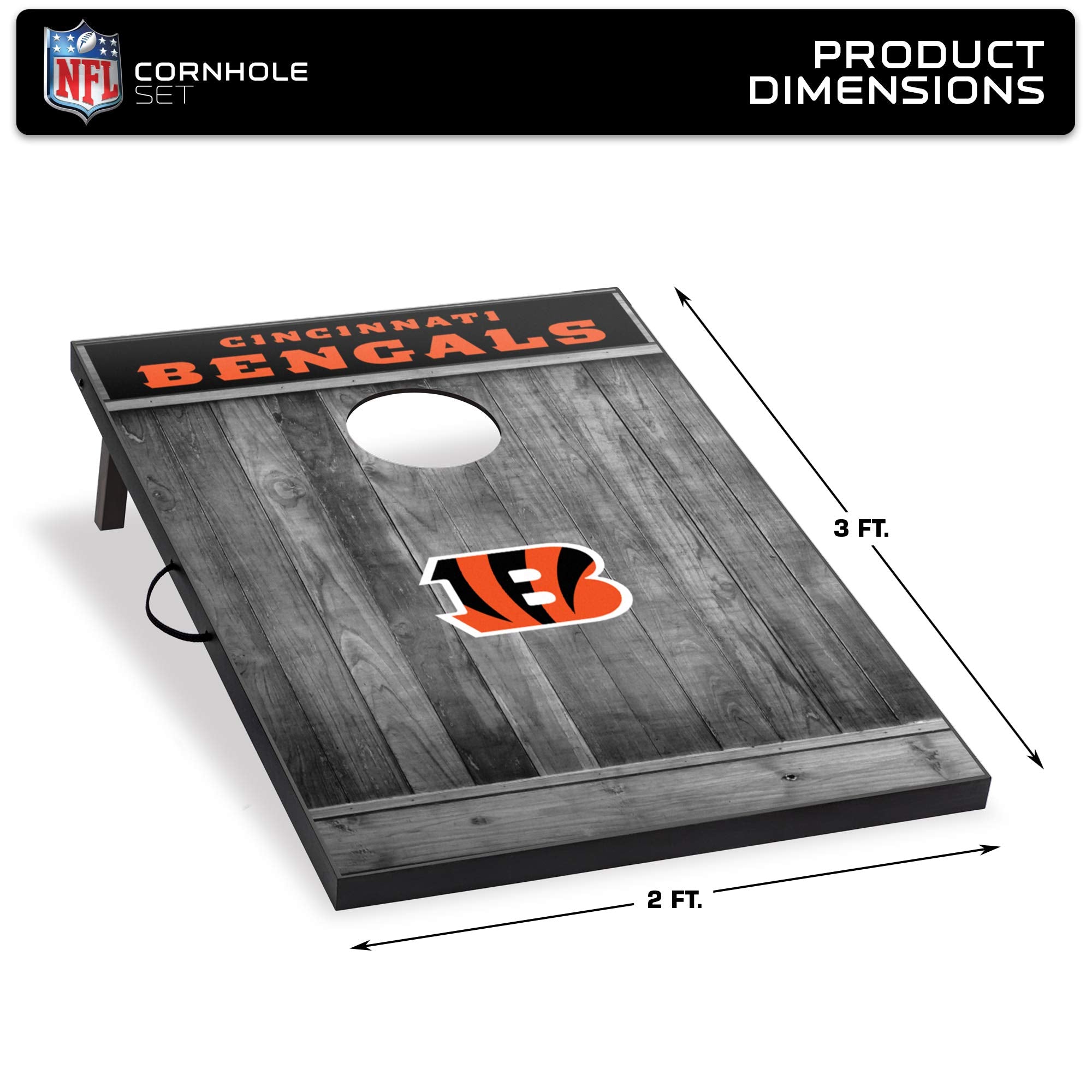 Wild Sports 2'x3' MDF NFL Licensed Cornhole Set - Great for the Tailgate - Complete with 8 Bean Bags - Sports Collectibles, Sports Memorabilia, Sports Fan Shop, Sports Gifts