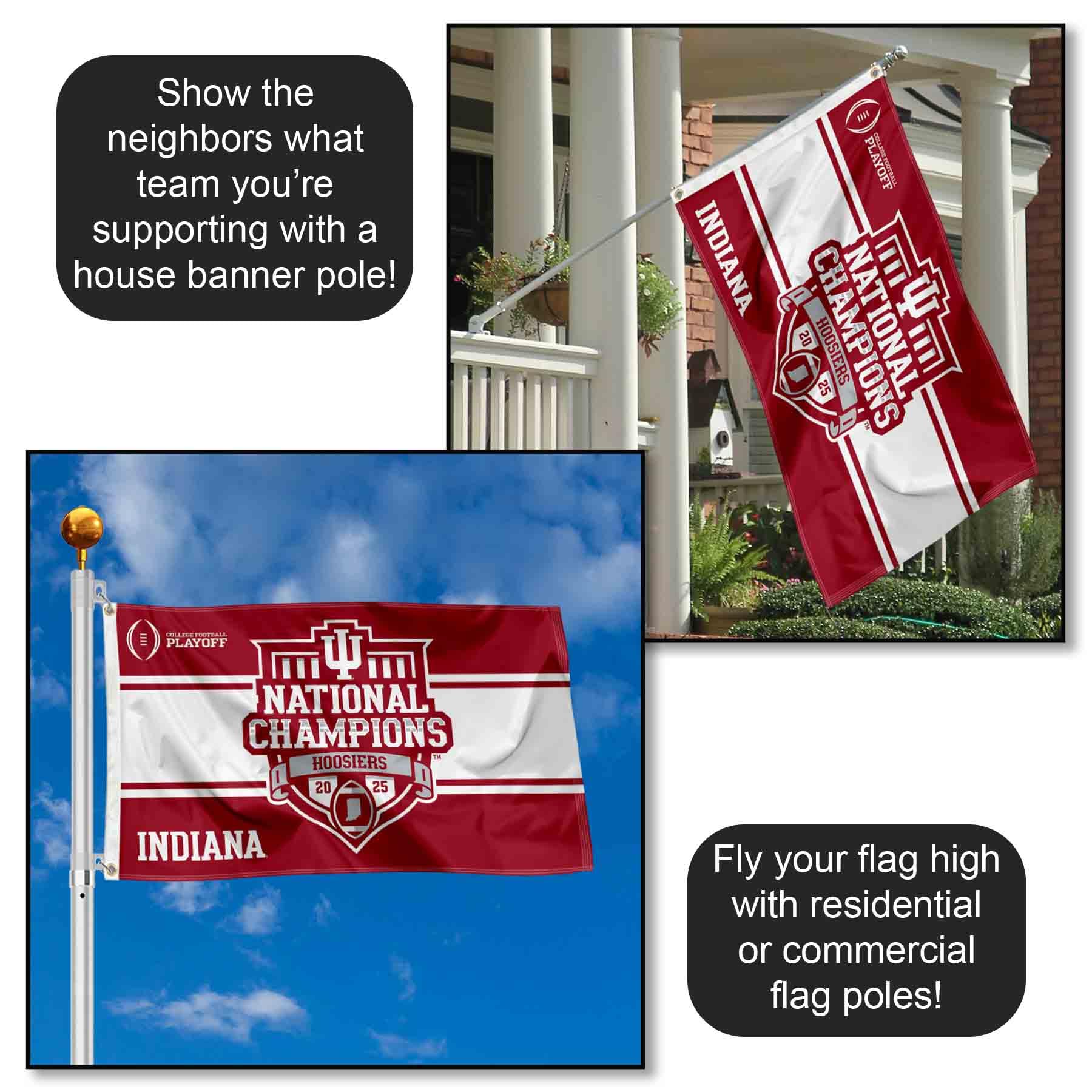 Indiana Hoosiers 2025 College Football National Champions 3x5 Grommet Flag - Sports Gifts, Sports Memorabilia, Sports Collectibles, Fan Shop