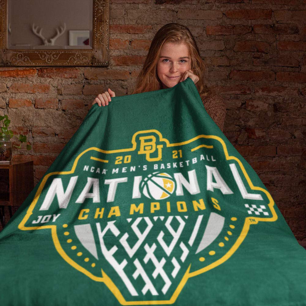 College Flags & Banners Co. Baylor BU Bears 2021 Basketball National Champions Soft Lightweight Throw Blanket - Sports Collectibles, Sports Memorabilia, Sports Fan Shop, Sports Gifts