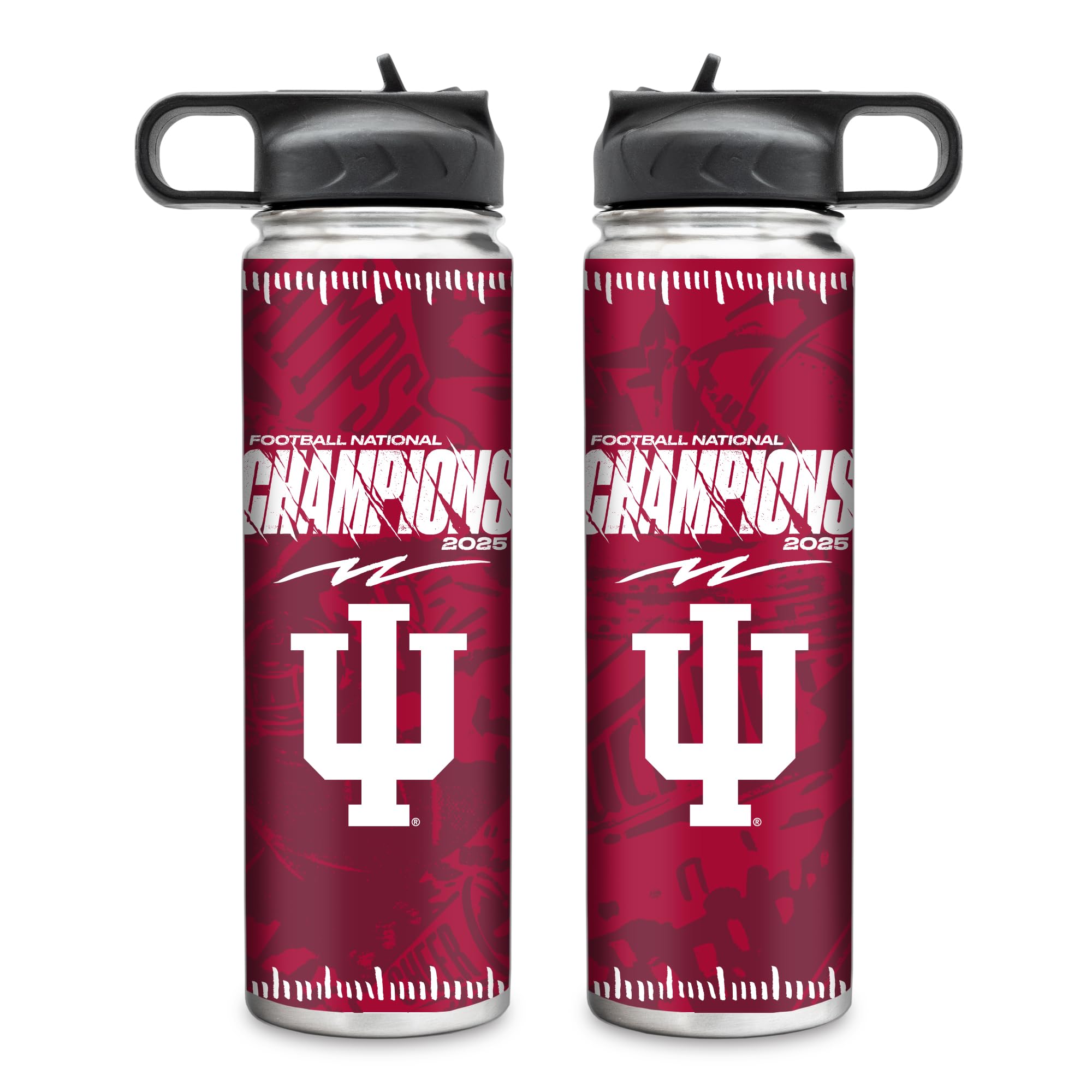 Rico Industries NCAA Indiana Hoosiers 2026 Football National Champions 22oz Stainless Steel Tumbler with Lid - Great For Coffee, Tea, Water or Cocktails - Sports Gifts, Sports Memorabilia, Sports Collectibles, Fan Shop