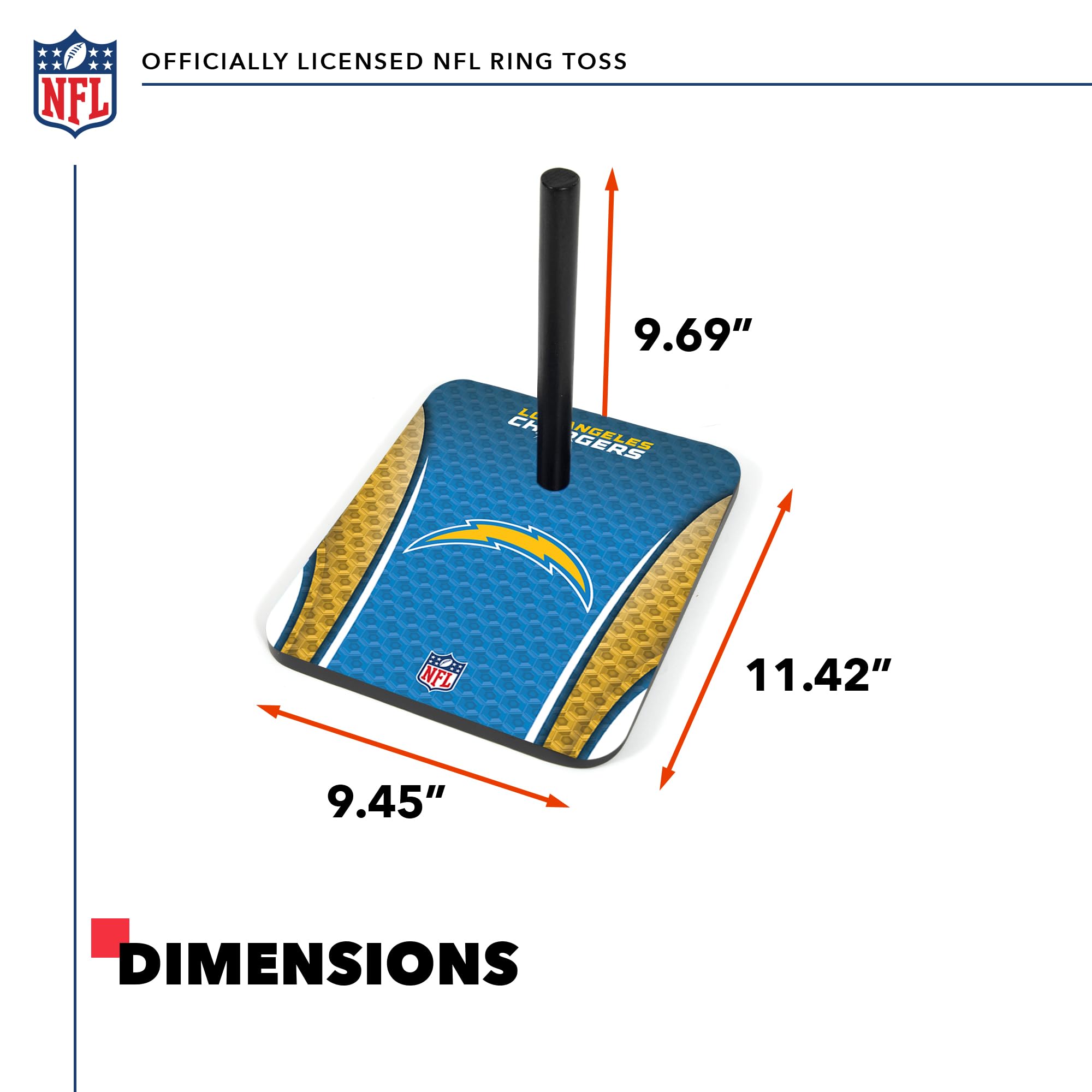 Wild Sports NFL Quoits Set with Direct Print HD Team Graphics – Tailgate Ring Toss Game – Great Gift for Any Football Fan! Ring Toss Family Outdoor Games for The Beach, BBQ, or Tailgate Party - Sports Collectibles, Sports Memorabilia, Sports Fan Shop, Sports Gifts