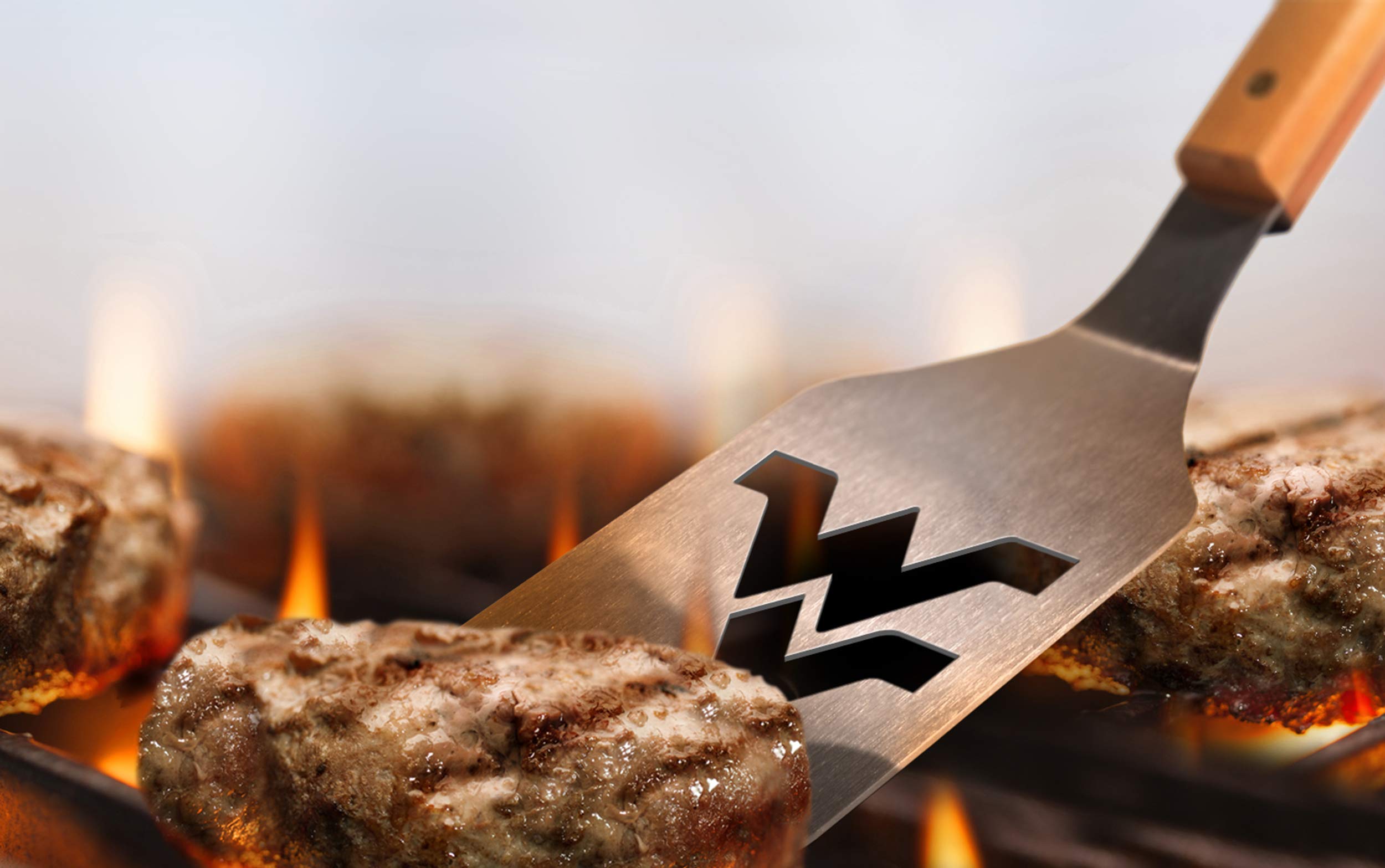 NCAA West Virginia Mountaineers Classic Series Sportula Stainless Steel Grilling Spatula - Sports Collectibles, Sports Memorabilia, Sports Fan Shop, Sports Gifts