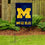 Michigan Team University Wolverines Go Blue Garden Banner Flag with Stand Pole Holder - Sports Collectibles, Sports Memorabilia, Sports Fan Shop, Sports Gifts