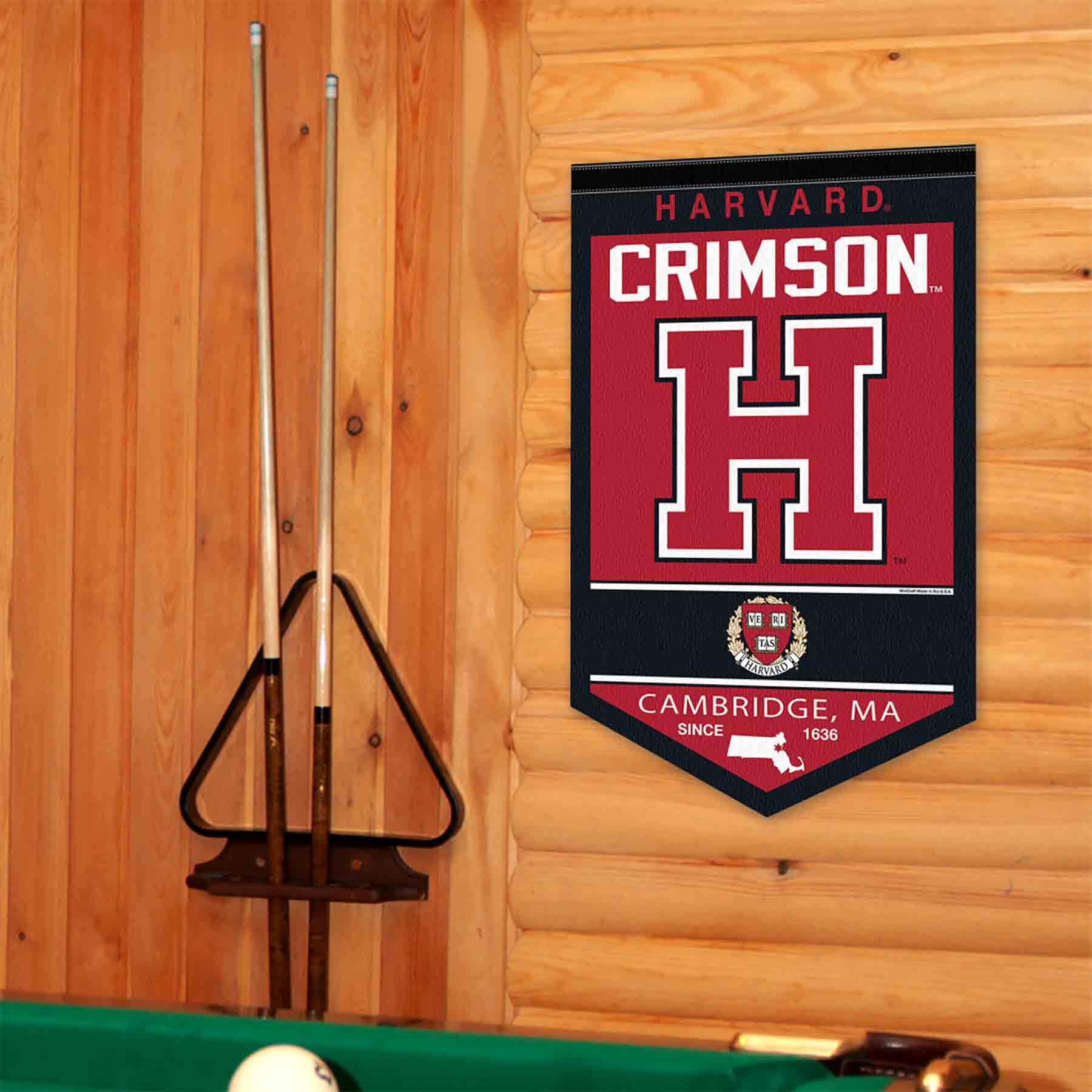 College Flags & Banners Co. Harvard Crimson Heritage History Banner Pennant - Sports Collectibles, Sports Memorabilia, Sports Fan Shop, Sports Gifts