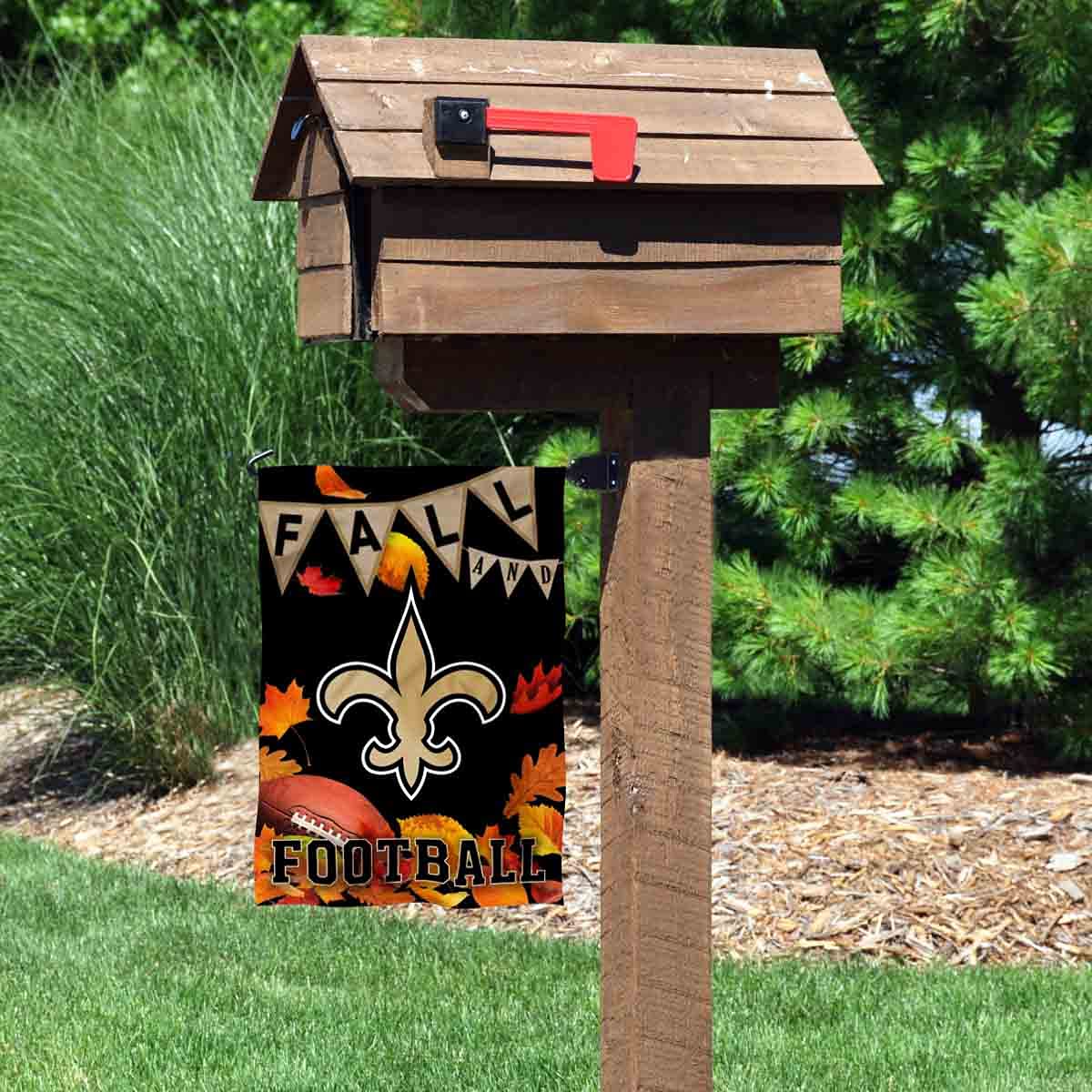 New Orleans Saints Fall Leaves Decorative Football Garden Flag Double Sided Banner - Sports Collectibles, Sports Memorabilia, Sports Fan Shop, Sports Gifts