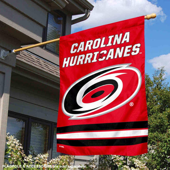 WinCraft Carolina Hurricanes Double Sided Banner House Flag - Sports Collectibles, Sports Memorabilia, Sports Fan Shop, Sports Gifts