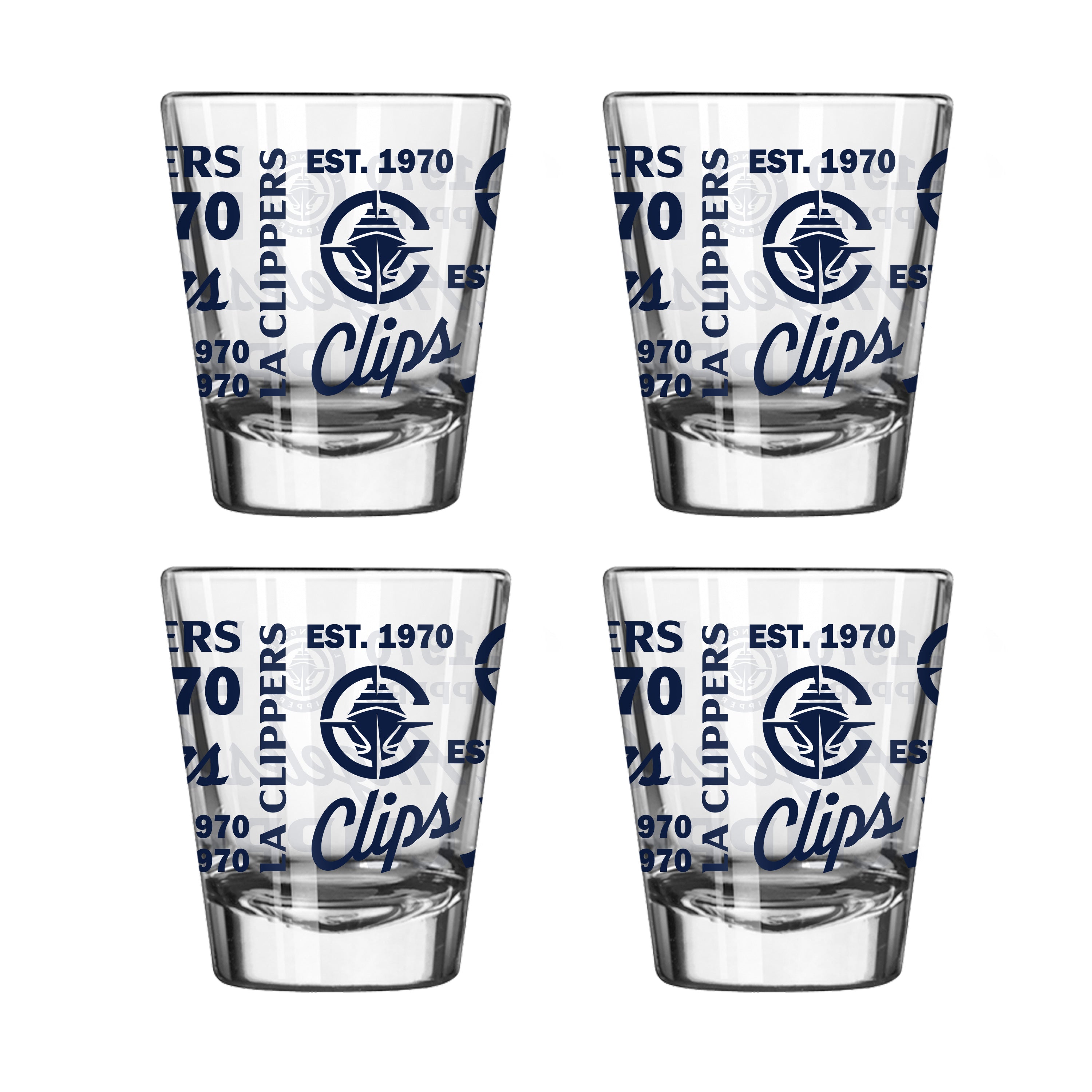 LA Clippers 4pk Spirit 2oz Shot Glass