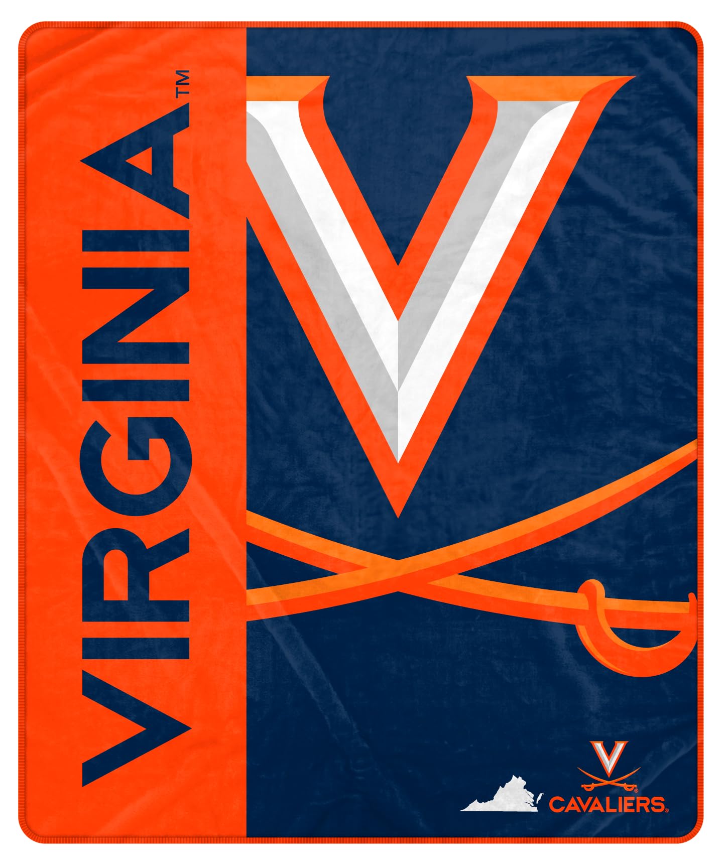 Proformance Home NCAA Virginia Cavaliers Endzone Ultra Soft Tailgate Throw - Sports Gifts, Sports Memorabilia, Sports Collectibles, Fan Shop