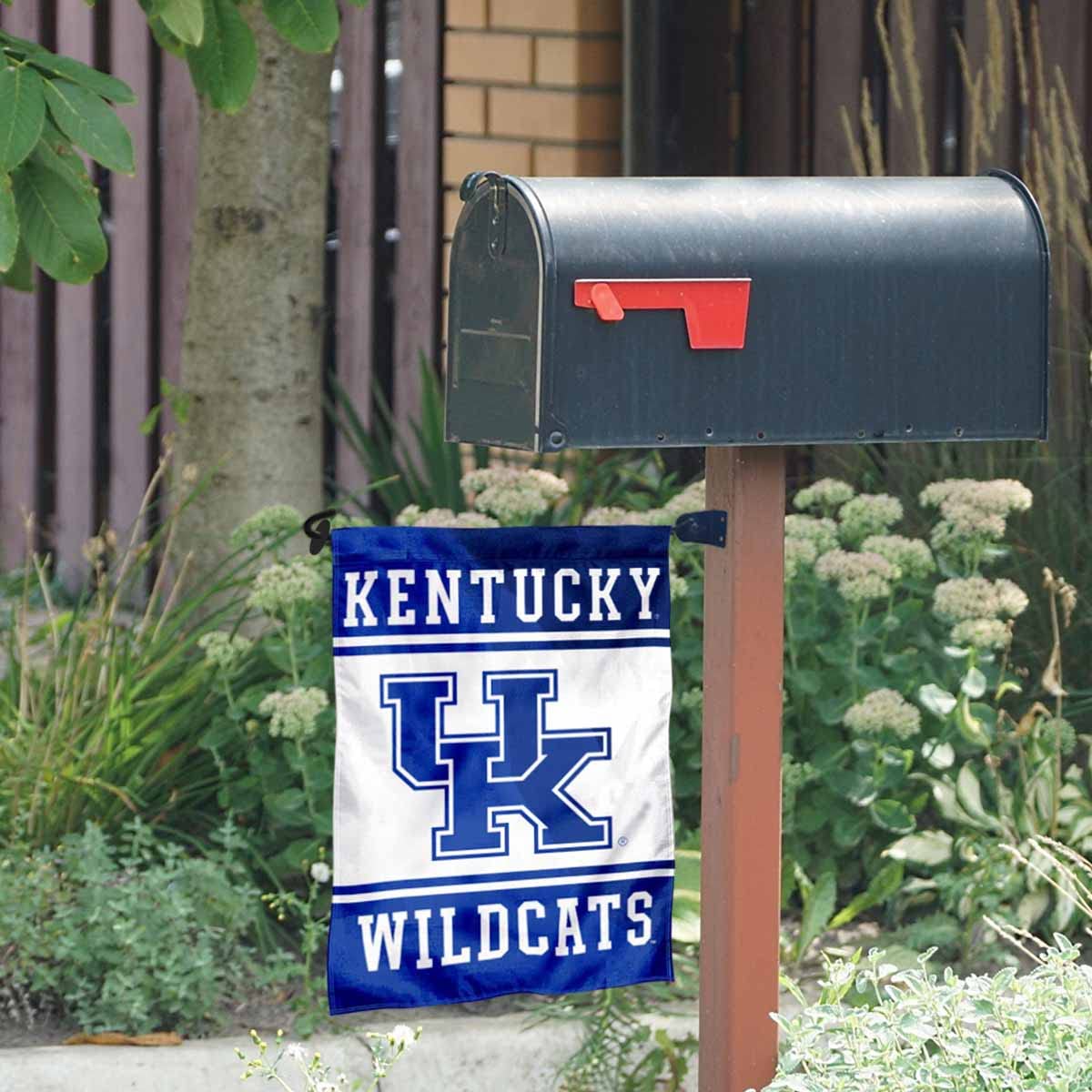 Kentucky UK Wildcats Garden Flag and Mailbox Post Pole Mount Holder Set - Sports Collectibles, Sports Memorabilia, Sports Fan Shop, Sports Gifts