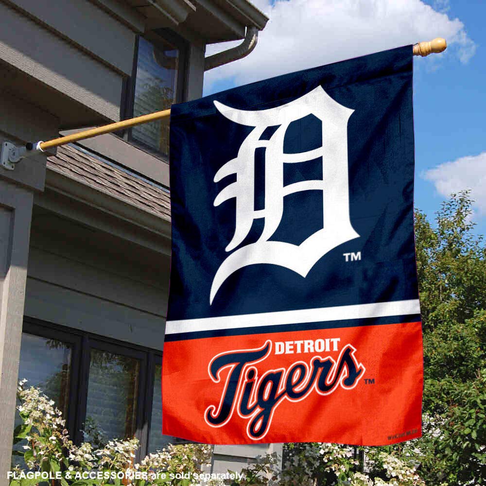WinCraft Detroit Double Sided House Flag - Sports Collectibles, Sports Memorabilia, Sports Fan Shop, Sports Gifts