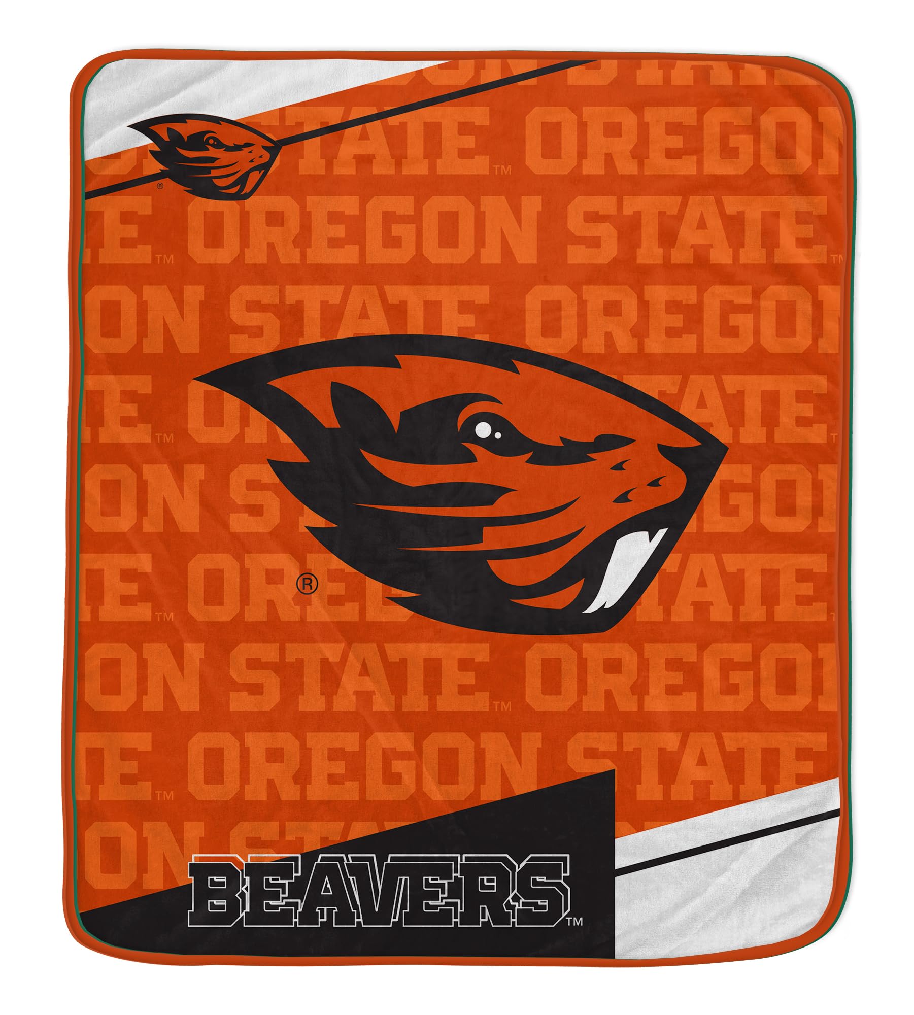 Pegasus Sports NCAA Oregon State Beavers Diagonal Ghost Ultra Soft Blanket - Sports Gifts, Sports Memorabilia, Sports Collectibles, Fan Shop